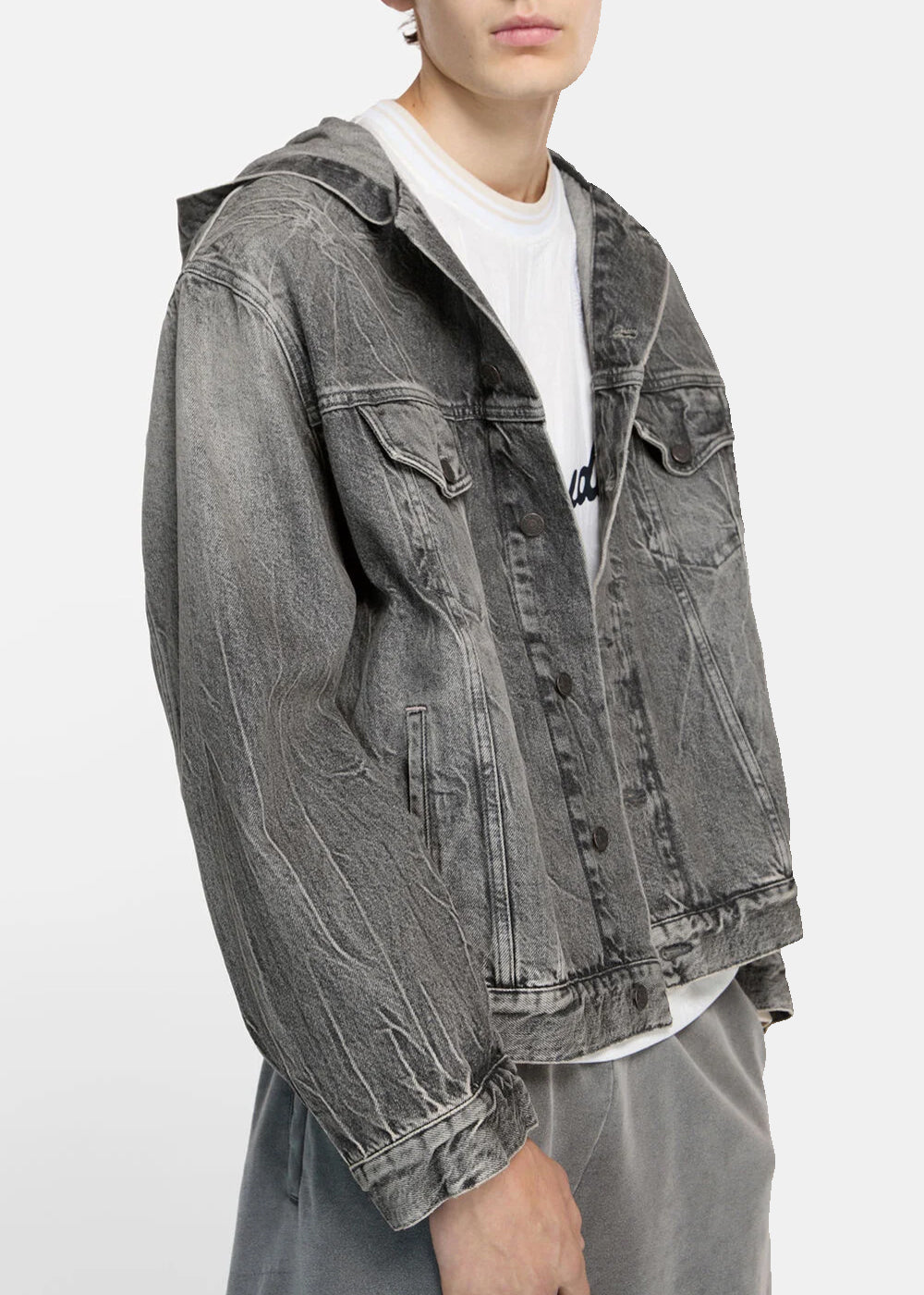Black Hooded Denim Jacket Acne studios оригінал – Купити в Україні – детальний вид