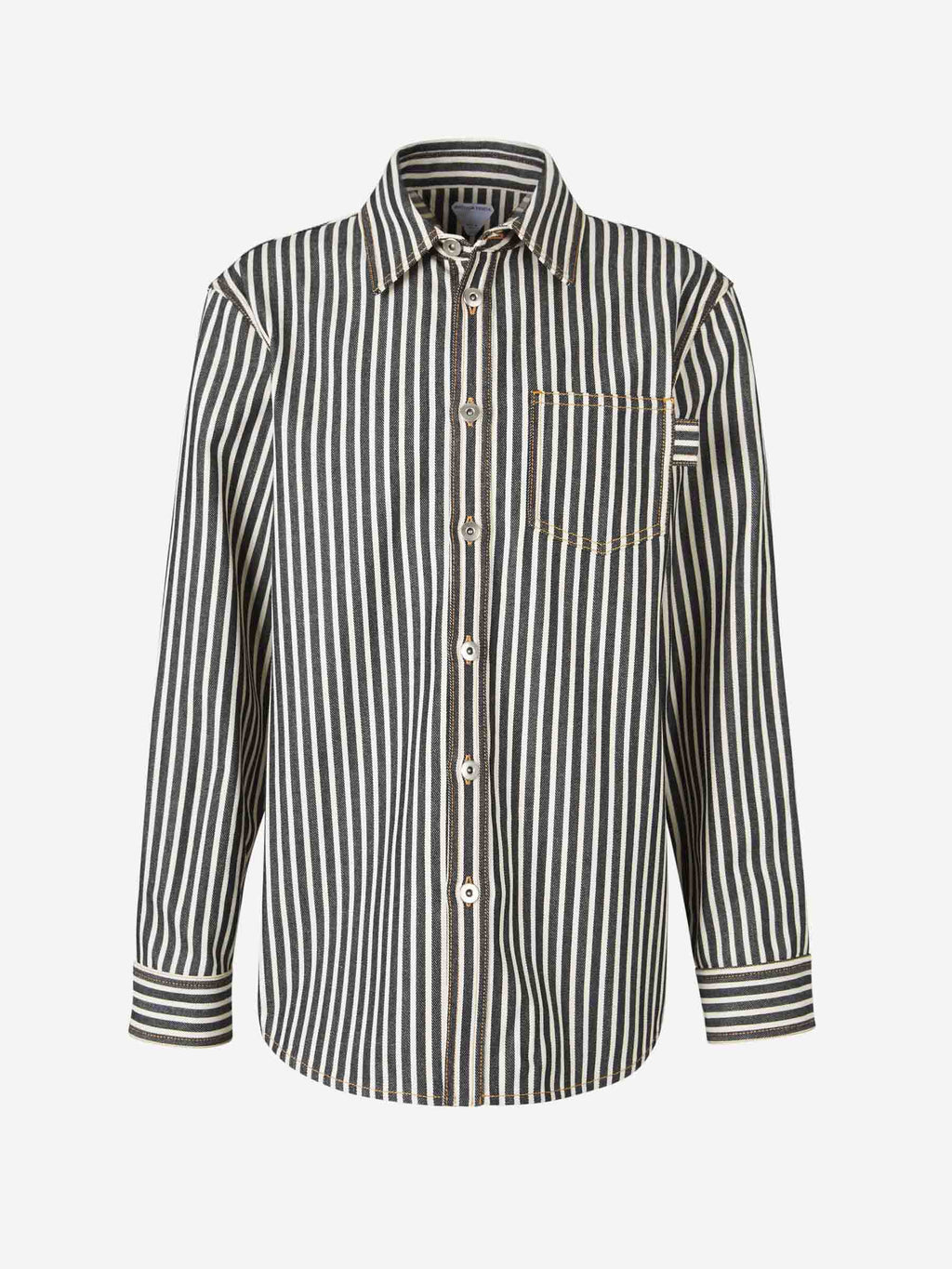 Оригінальна Striped Overshirt Bottega veneta – боковий вид