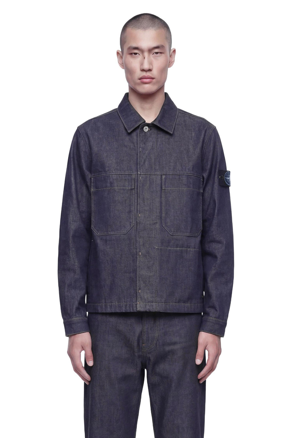 Оригінальна 4100006 Denim Coach Jacket Stone island – боковий вид