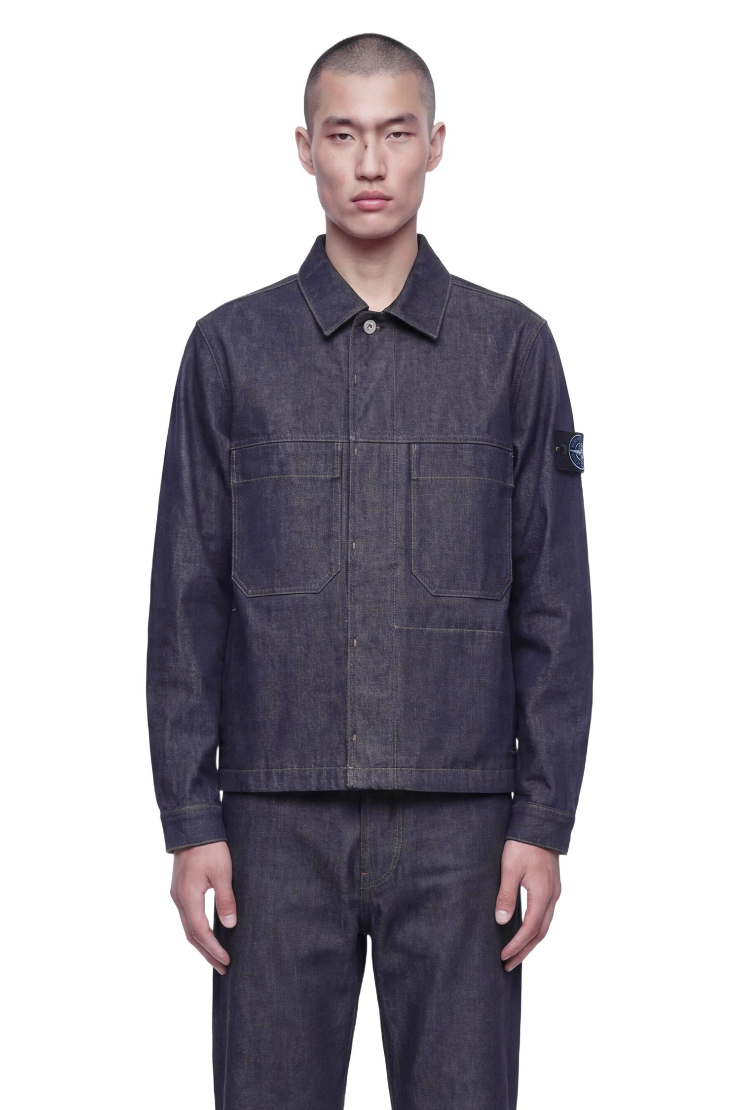 Оригінальна 4100006 Denim Coach Jacket Stone island – боковий вид