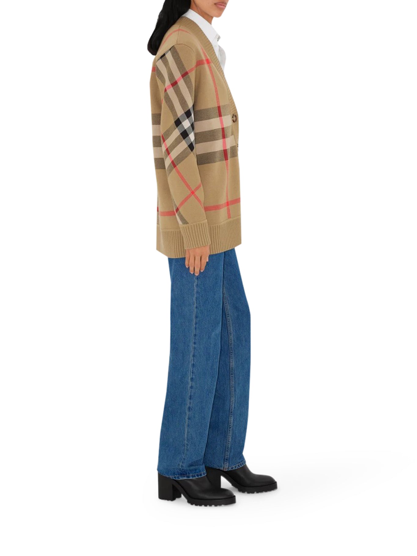 Оригінальна Check Wool Blend Cardigan Burberry – детальний вид