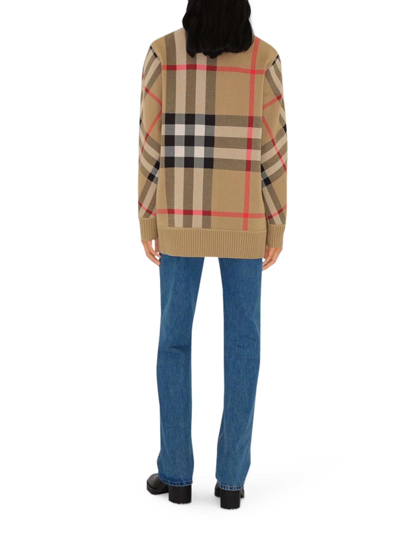 Оригінальна Check Wool Blend Cardigan Burberry – збільшений вид