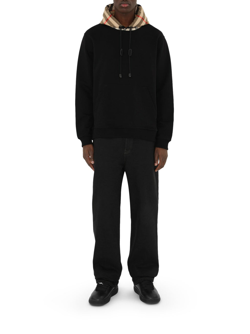 Check Hooded Cotton Sweatshirt Burberry – Гарантія оригінальності – вид ззаду