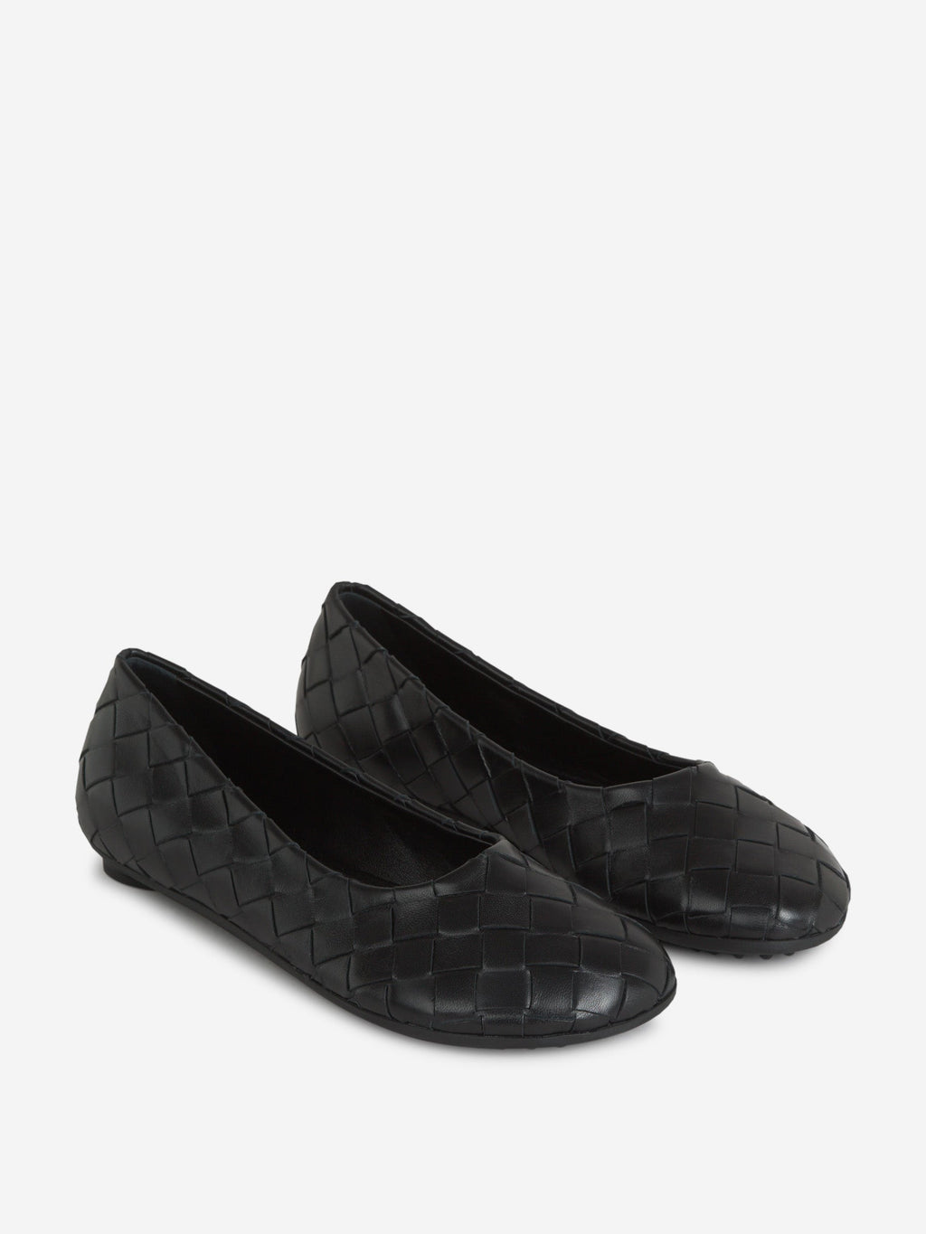 Atomic Intrecciato Leather Ballerinas Bottega veneta оригінал – Купити в Україні – вид ззаду