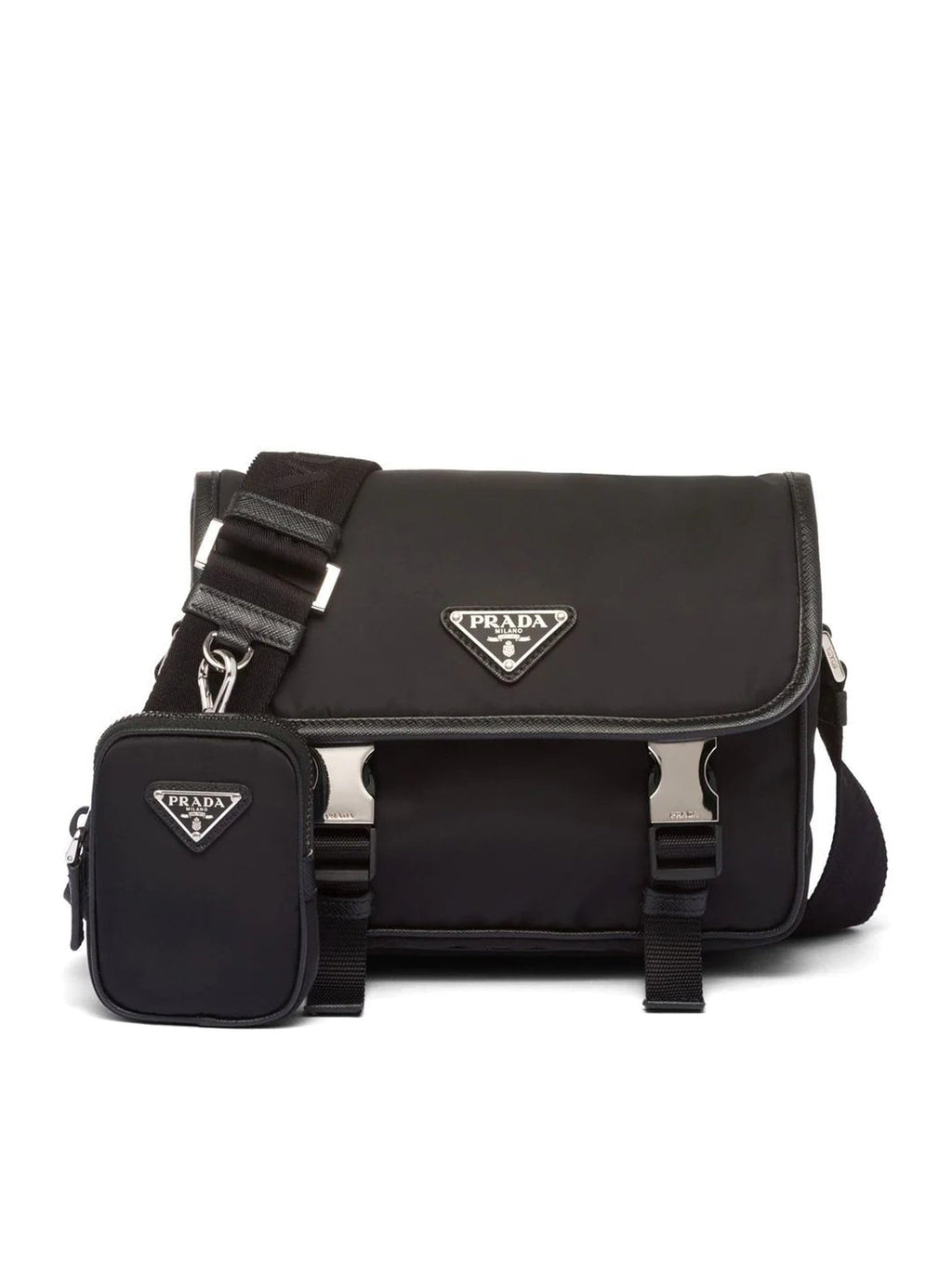 Re-Nylon And Saffiano Shoulder Bag Prada – Гарантія оригінальності – боковий вид