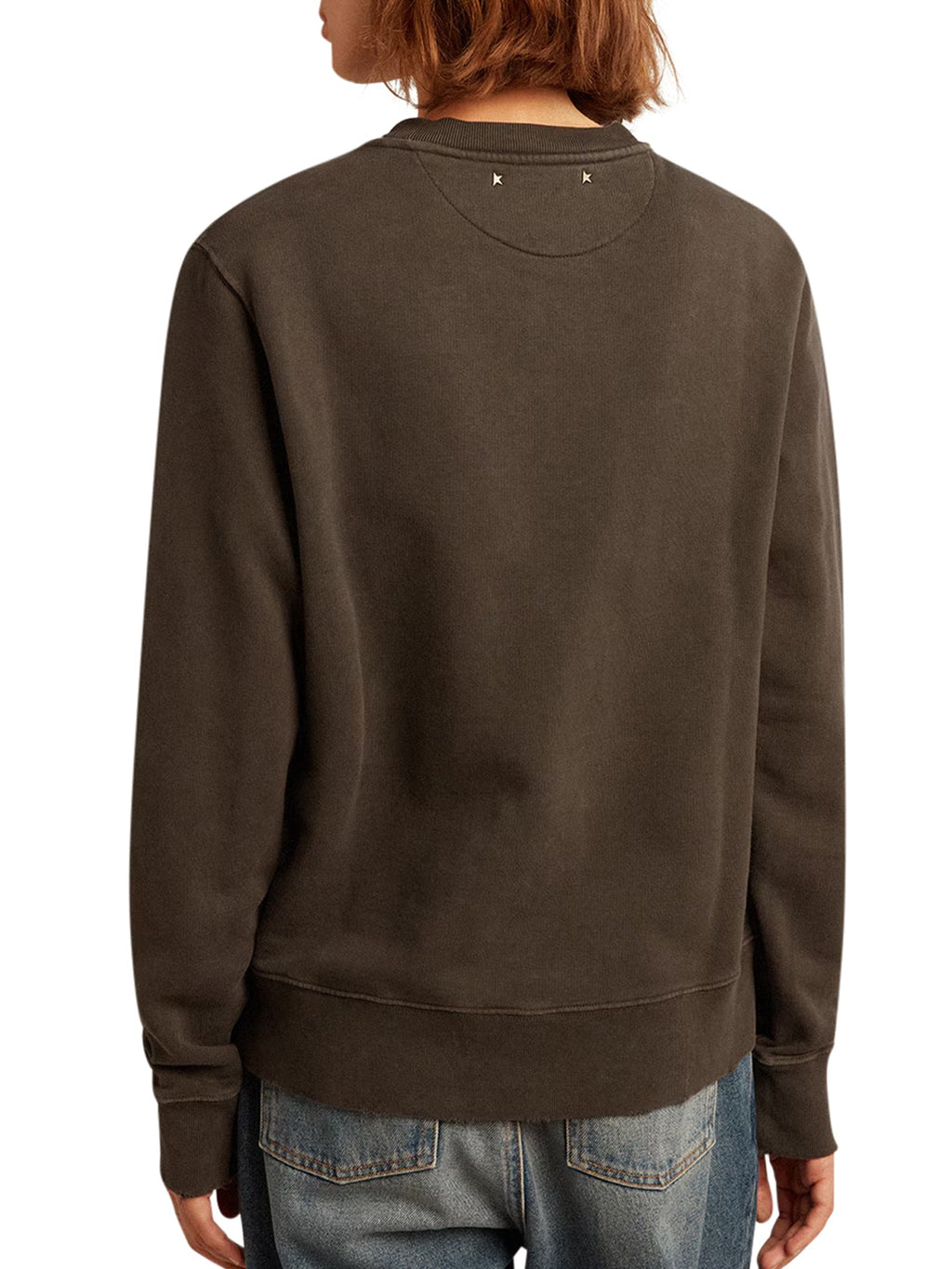 Оригінальна Crewneck Sweatshirt With Crystals Golden goose – збільшений вид