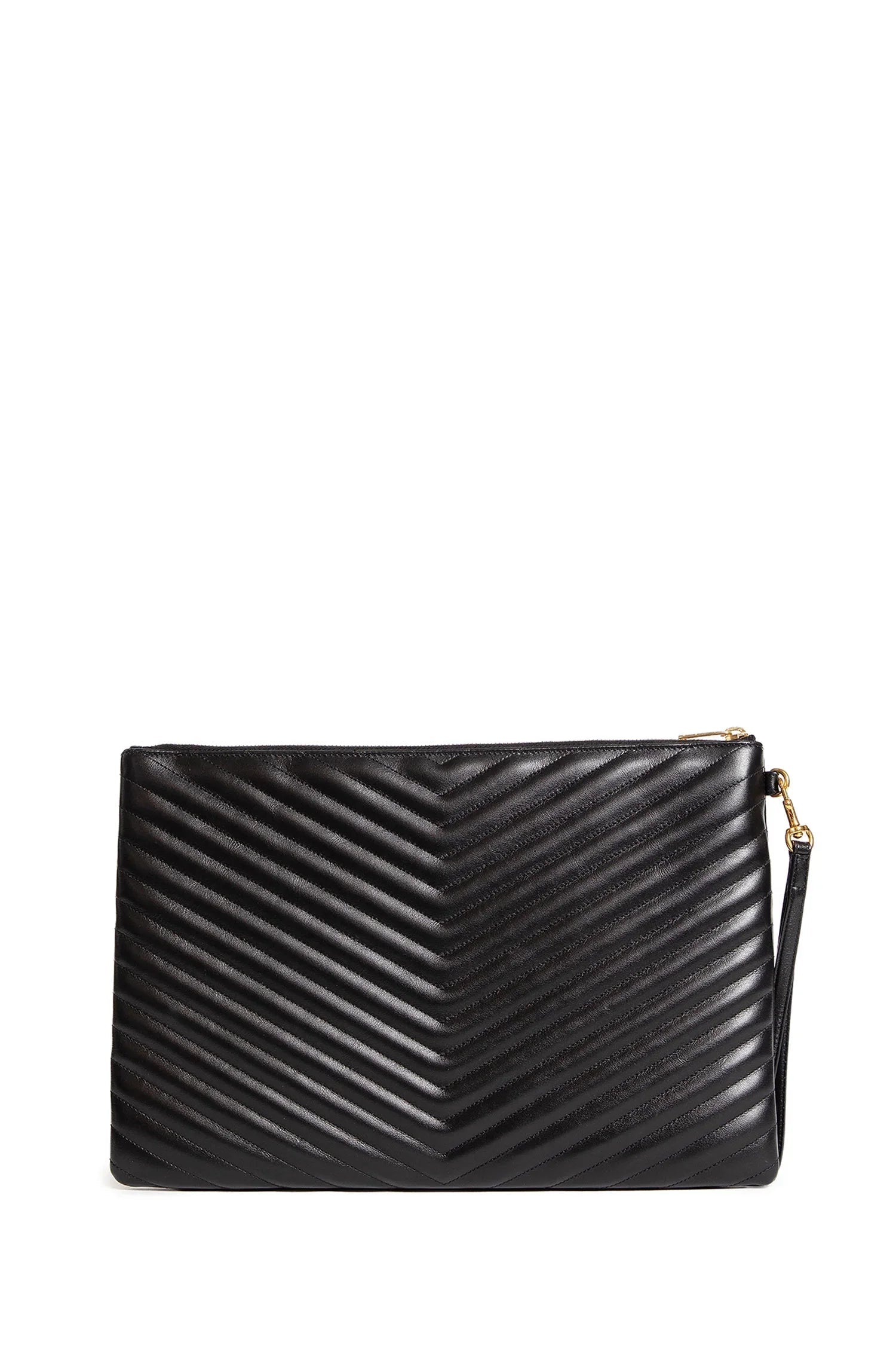Matelassé Leather Pouch Bag Saint laurent – Гарантія оригінальності – вид ззаду