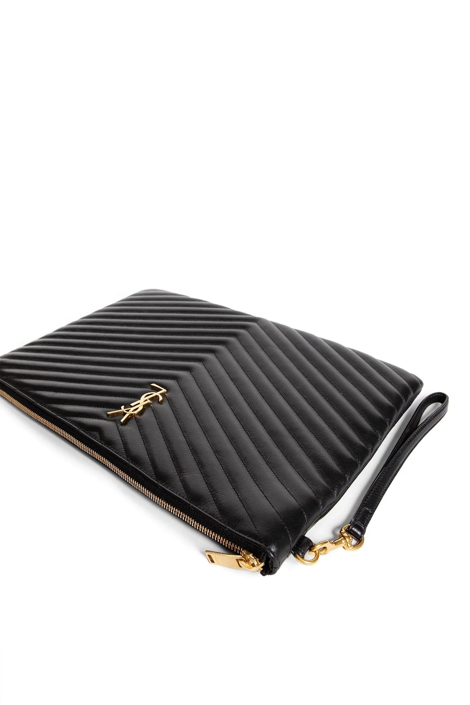 Matelassé Leather Pouch Bag Saint laurent – Гарантія оригінальності – детальний вид