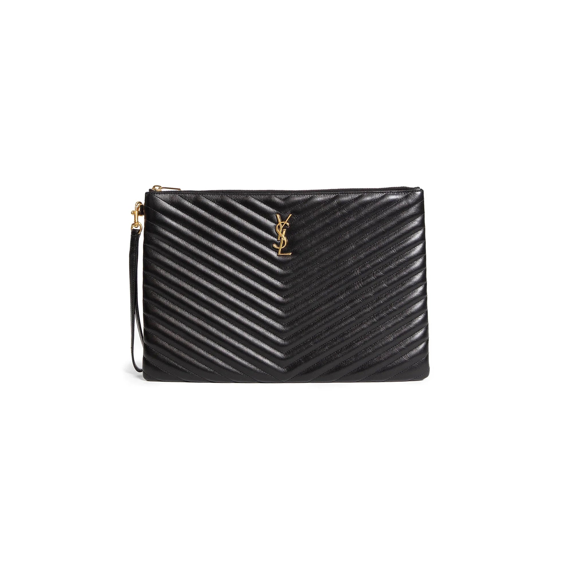 Matelassé Leather Pouch Bag Saint laurent – Гарантія оригінальності – збільшений вид