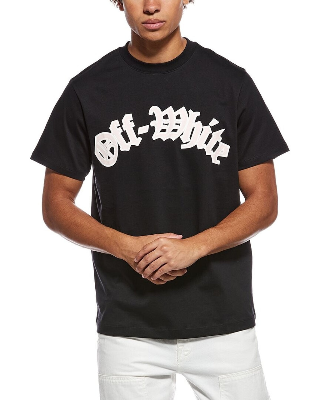 Slim Fit Goth Logo T-Shirt Off-white оригінал – Купити в Україні – боковий вид