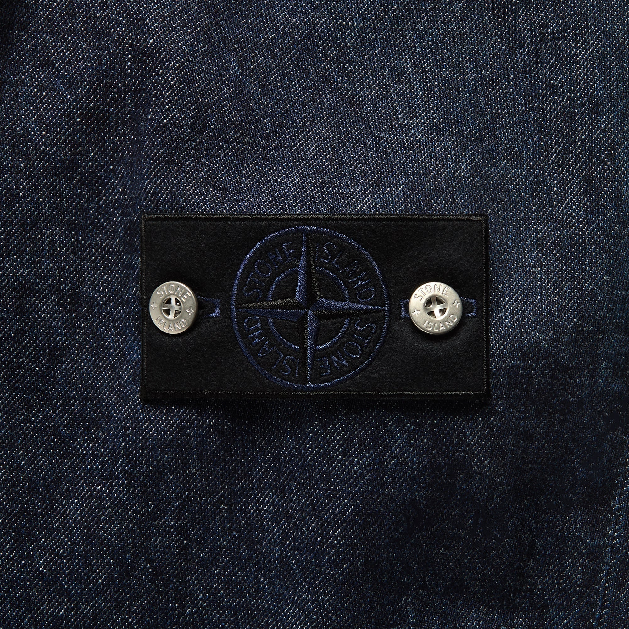 Denim Rinsed Coach Jacket Blue Rinse Stone island – Гарантія оригінальності – детальний вид