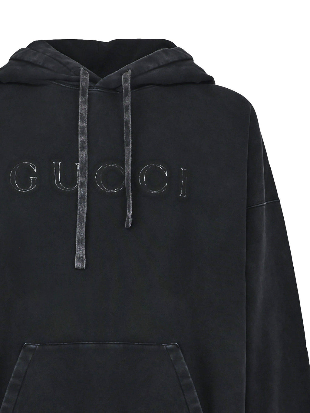 Felpa In Cotone Con Logo Gucci – Гарантія оригінальності – вид ззаду
