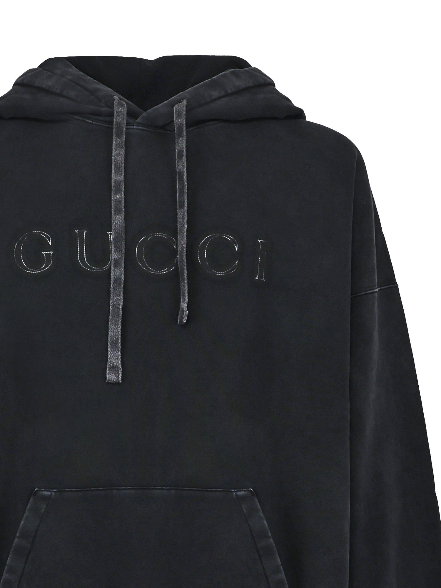 Felpa In Cotone Con Logo Gucci – Гарантія оригінальності – вид ззаду