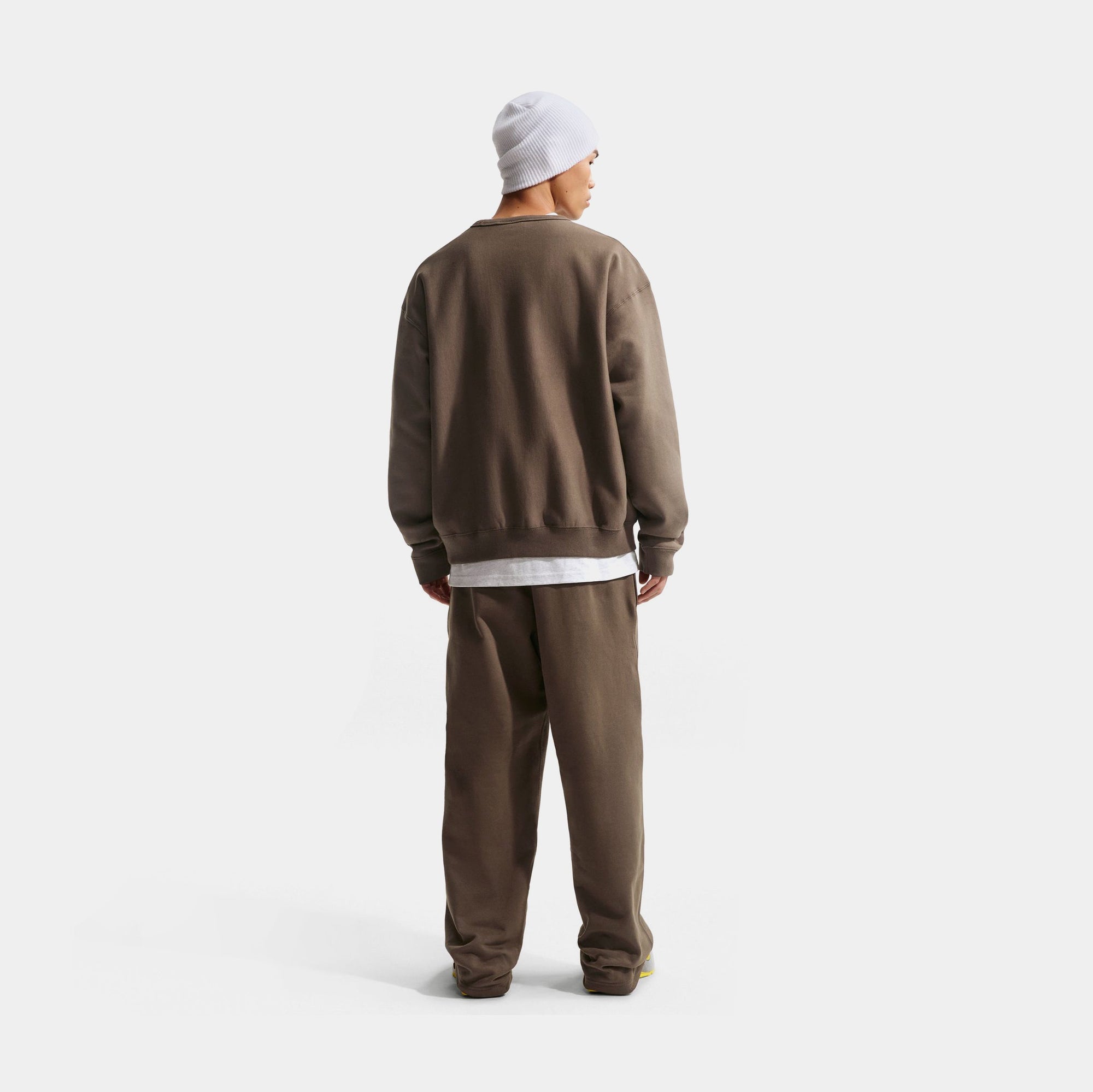 Solo Swoosh Fleece Open Hem Mens Pants Nike оригінал – Купити в Україні – вид ззаду