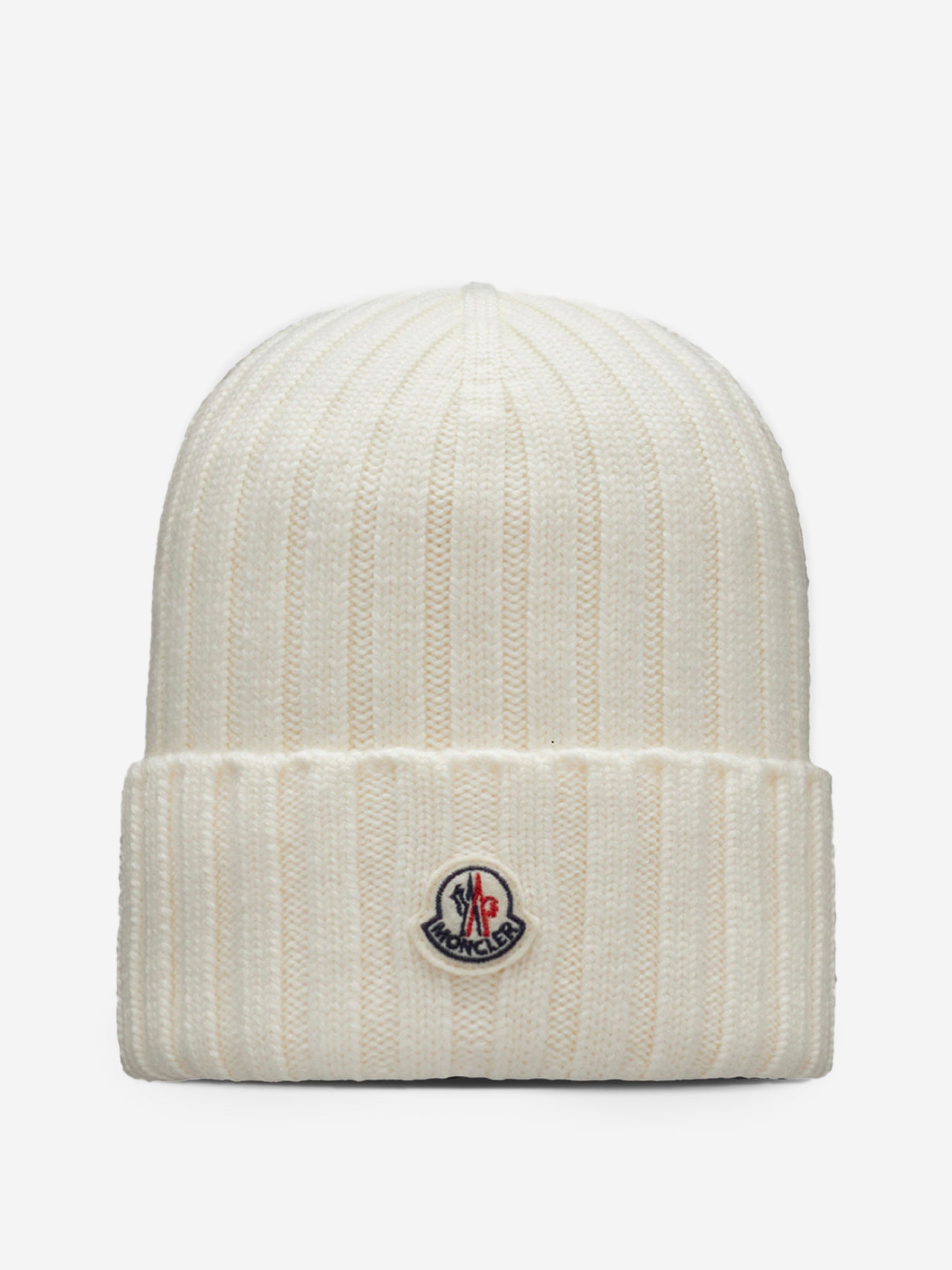 Wool Logo Beanie Moncler – Гарантія оригінальності – боковий вид - MONCLER