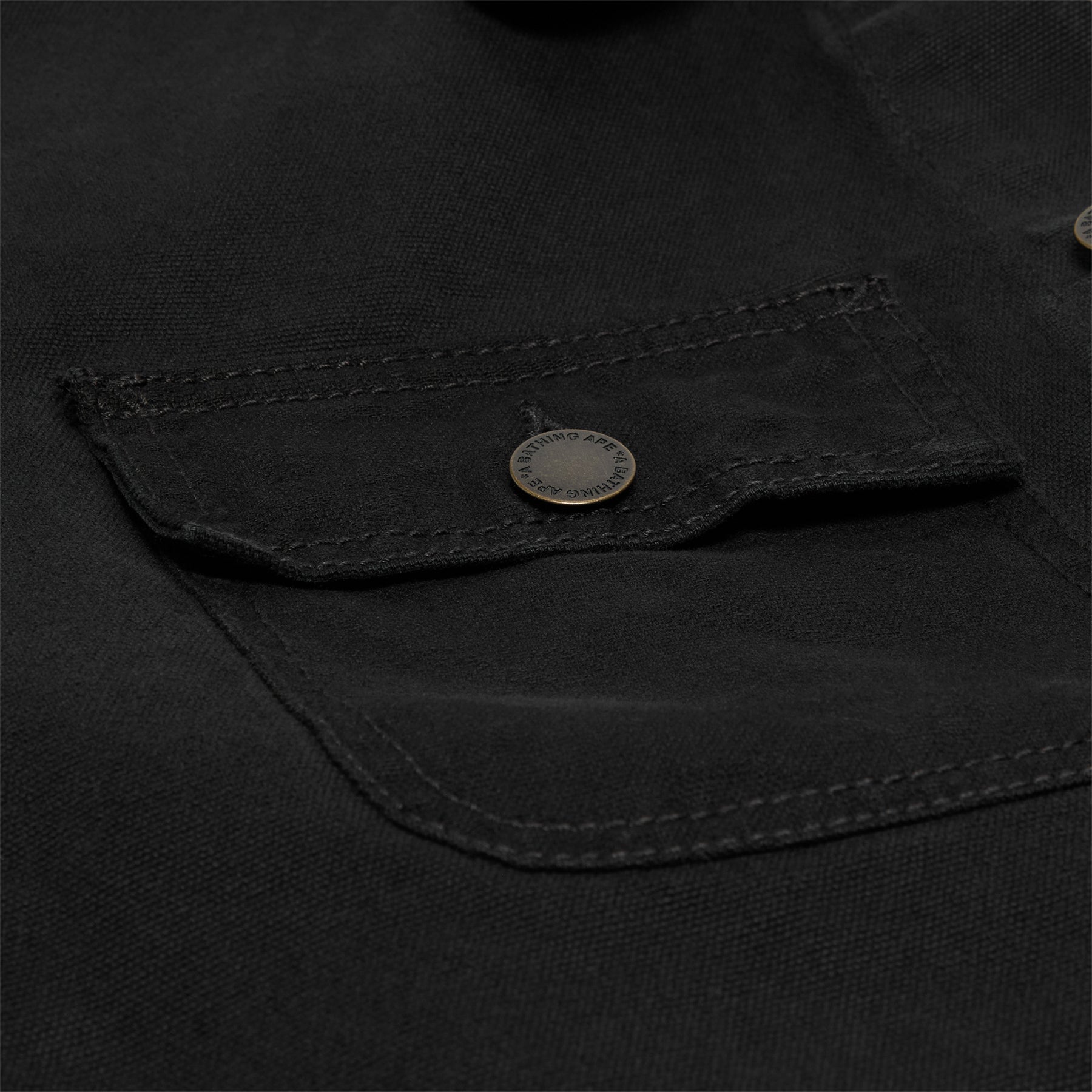 Оригінальна Line Camo Jacquard Patched Pocket Garment Dye Work Jacket A bathing ape – детальний вид