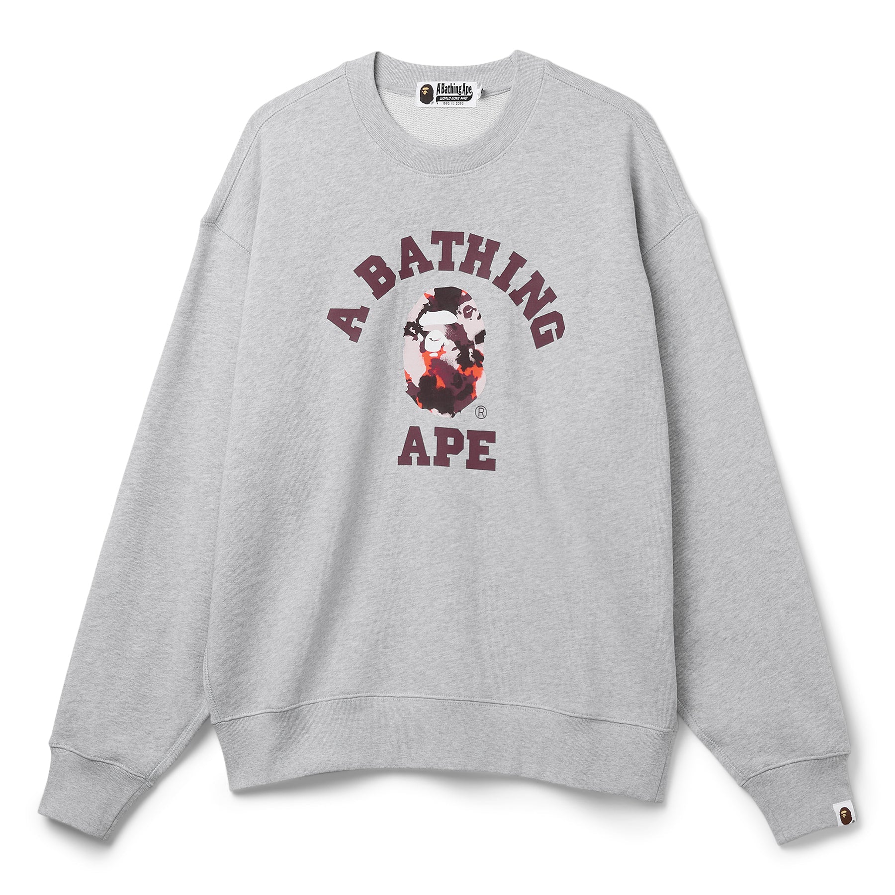 Map Camo College Relax Fit Crewneck Sweatshirt A bathing ape оригінал – Купити в Україні – боковий вид
