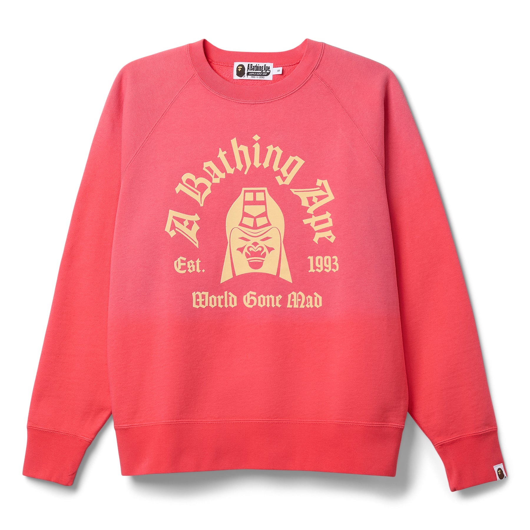 Washed Effect Crewneck Sweatshirt A bathing ape – Гарантія оригінальності – боковий вид