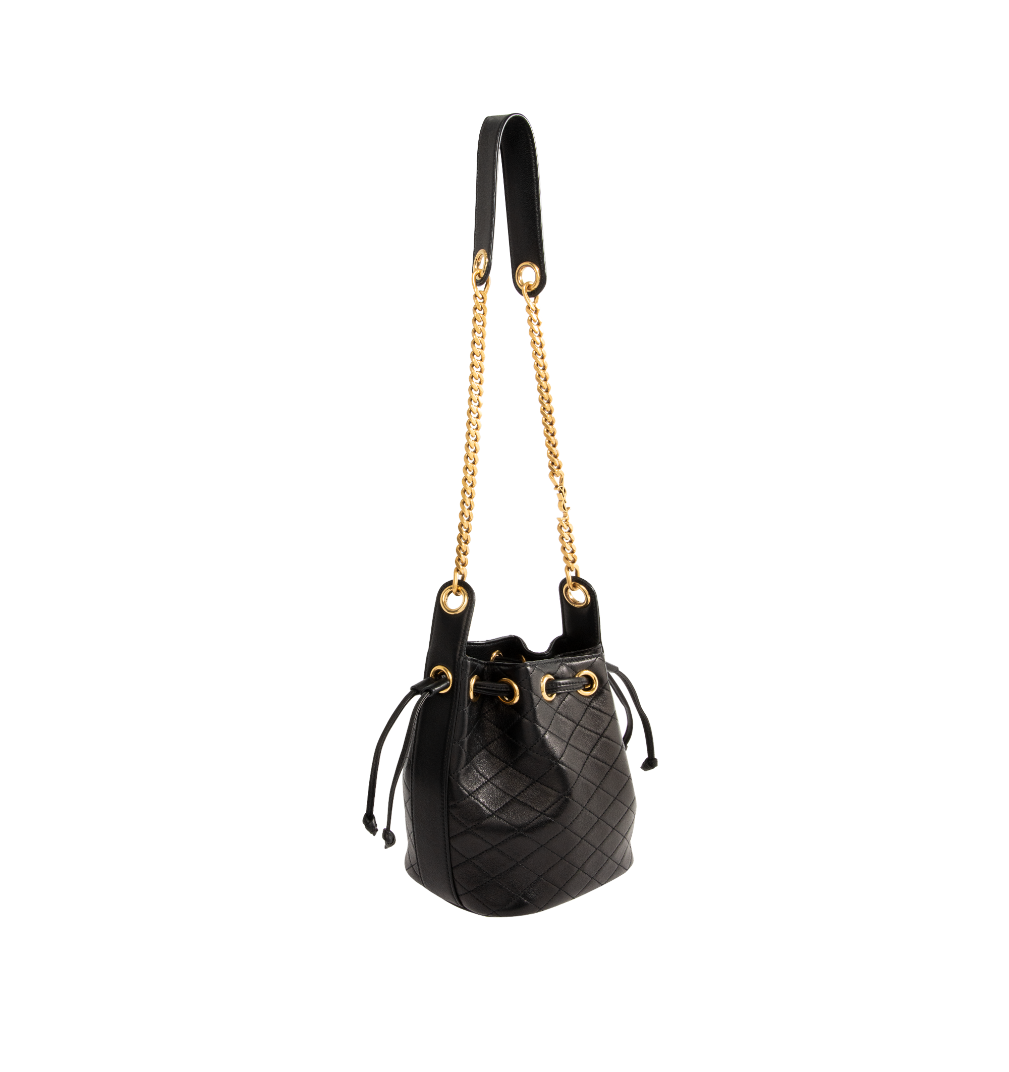 Chain Bucket Bag Saint laurent – Гарантія оригінальності – вид ззаду