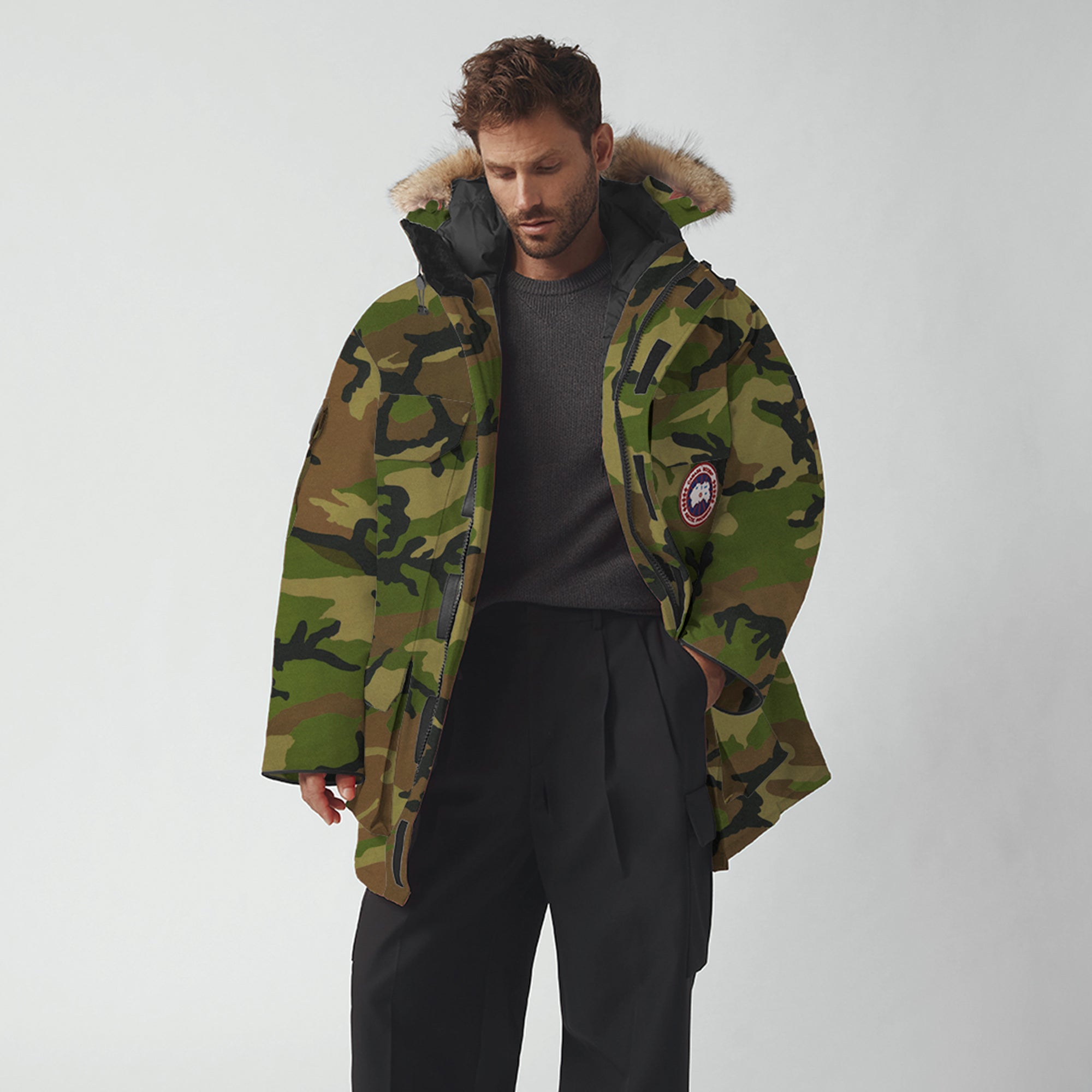Mens Expedition Parka Print Canada goose – Гарантія оригінальності – вид ззаду