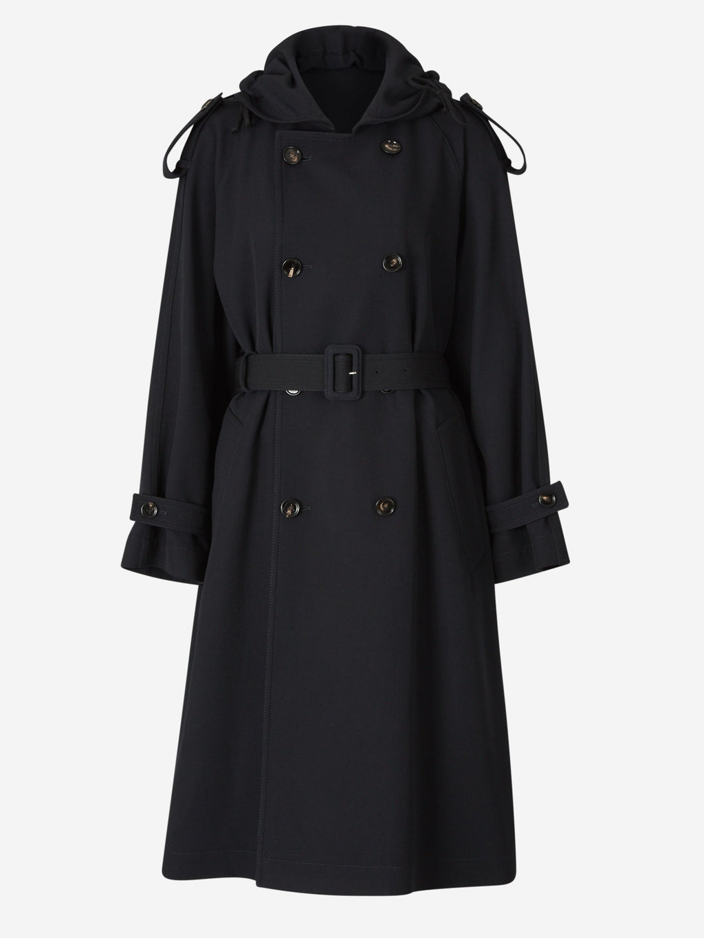 Оригінальна Wool Trench Coat Bottega veneta – вид ззаду
