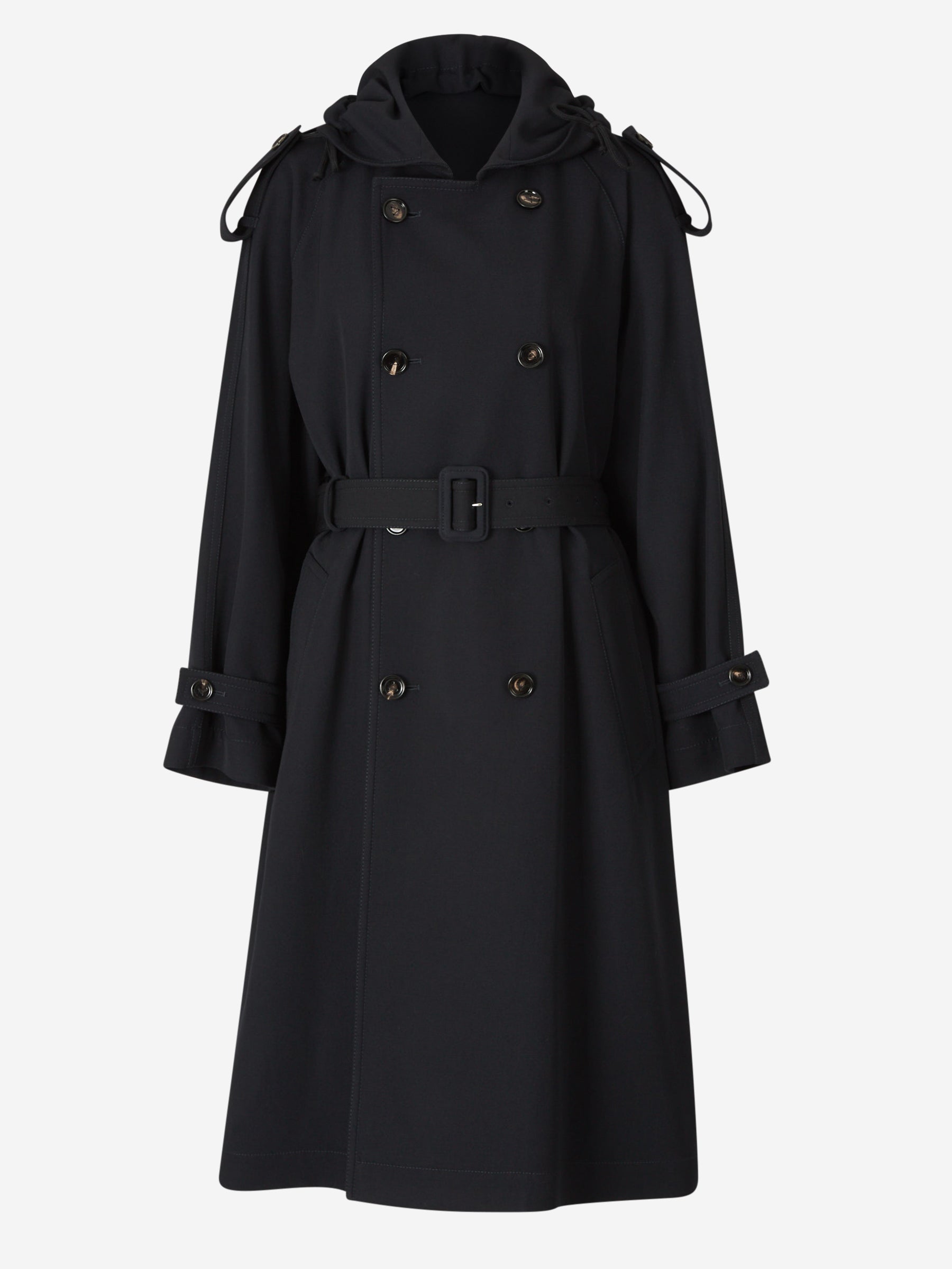Оригінальна Wool Trench Coat Bottega veneta – вид ззаду