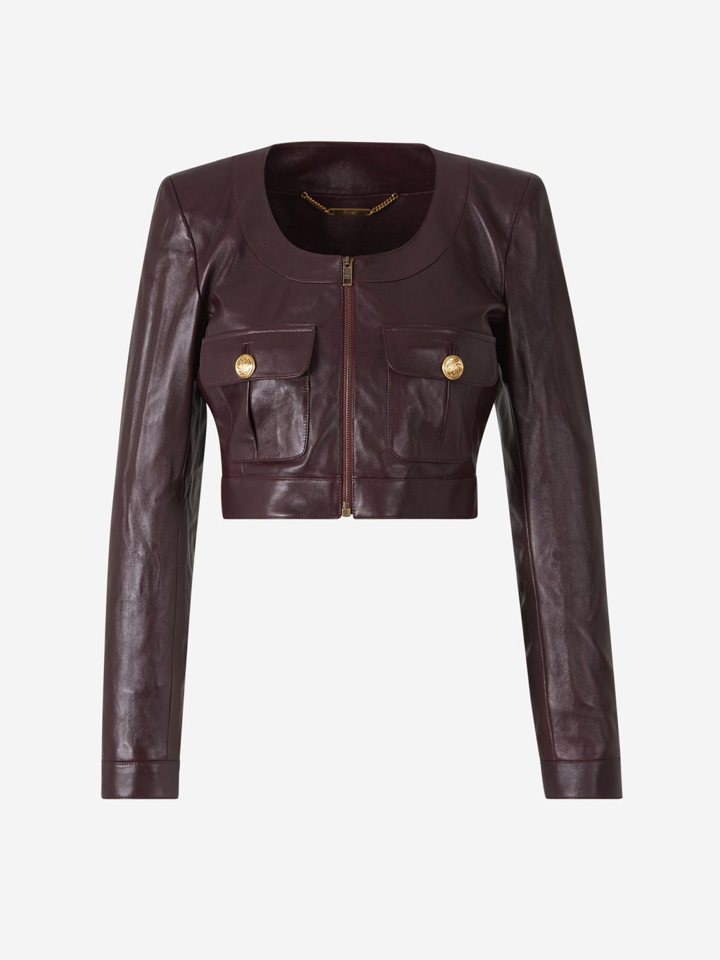 Оригінальна Cropped Leather Jacket Chloe – боковий вид
