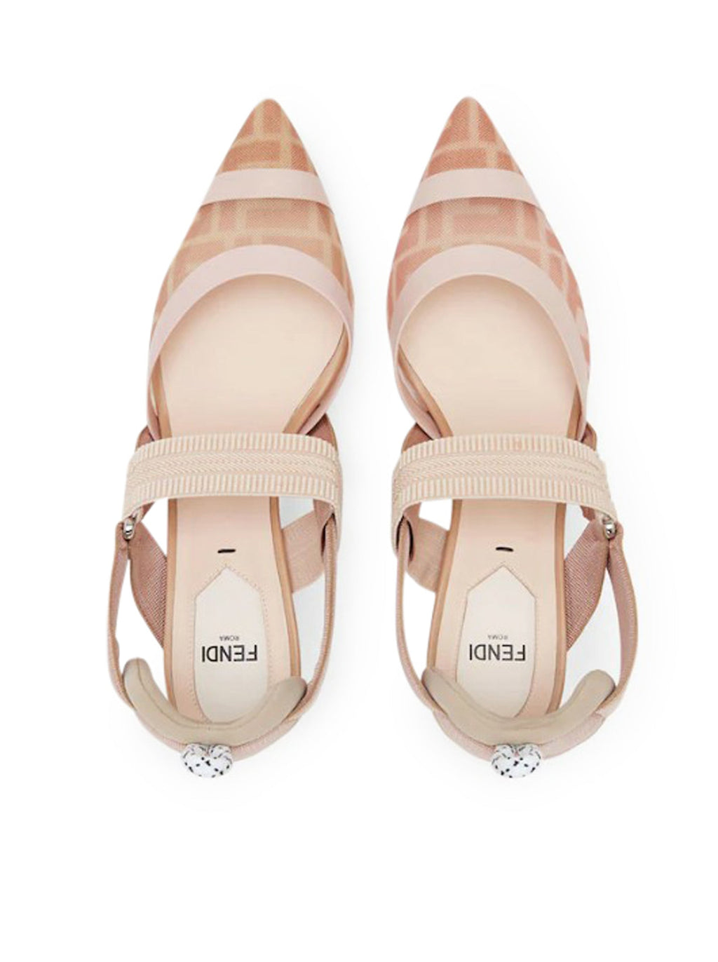 Colibri` Slingback In Leather And Mesh With Medium Heel Fendi оригінал – Купити в Україні – збільшений вид