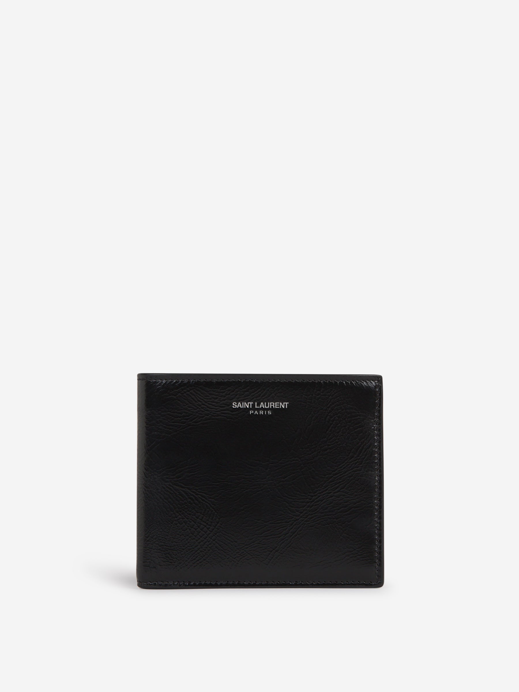 Logo Leather Wallet Saint laurent – Гарантія оригінальності – боковий вид
