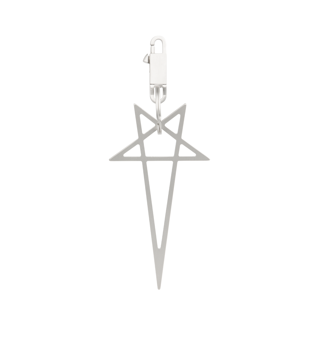 Big Pentagram Keychain Rick owens – Гарантія оригінальності – боковий вид