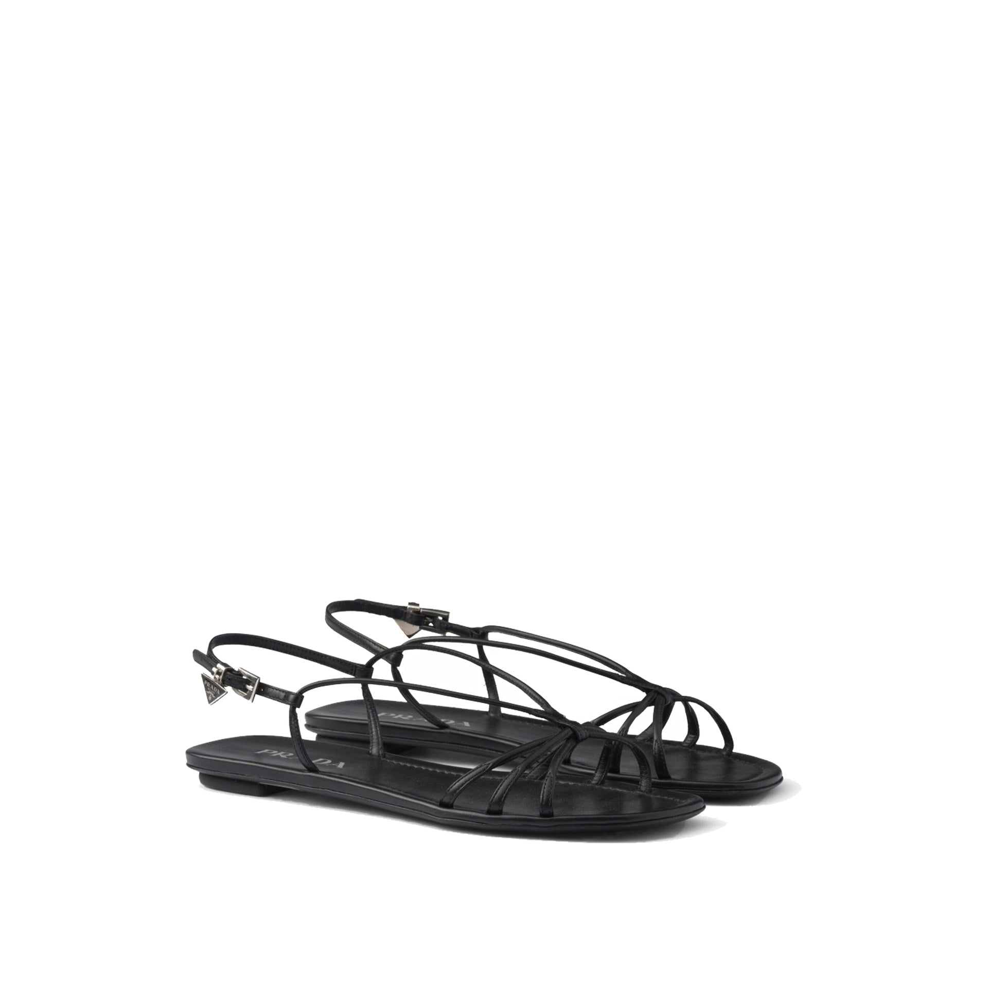 Leather Flat Sandals Prada – Гарантія оригінальності – вид ззаду