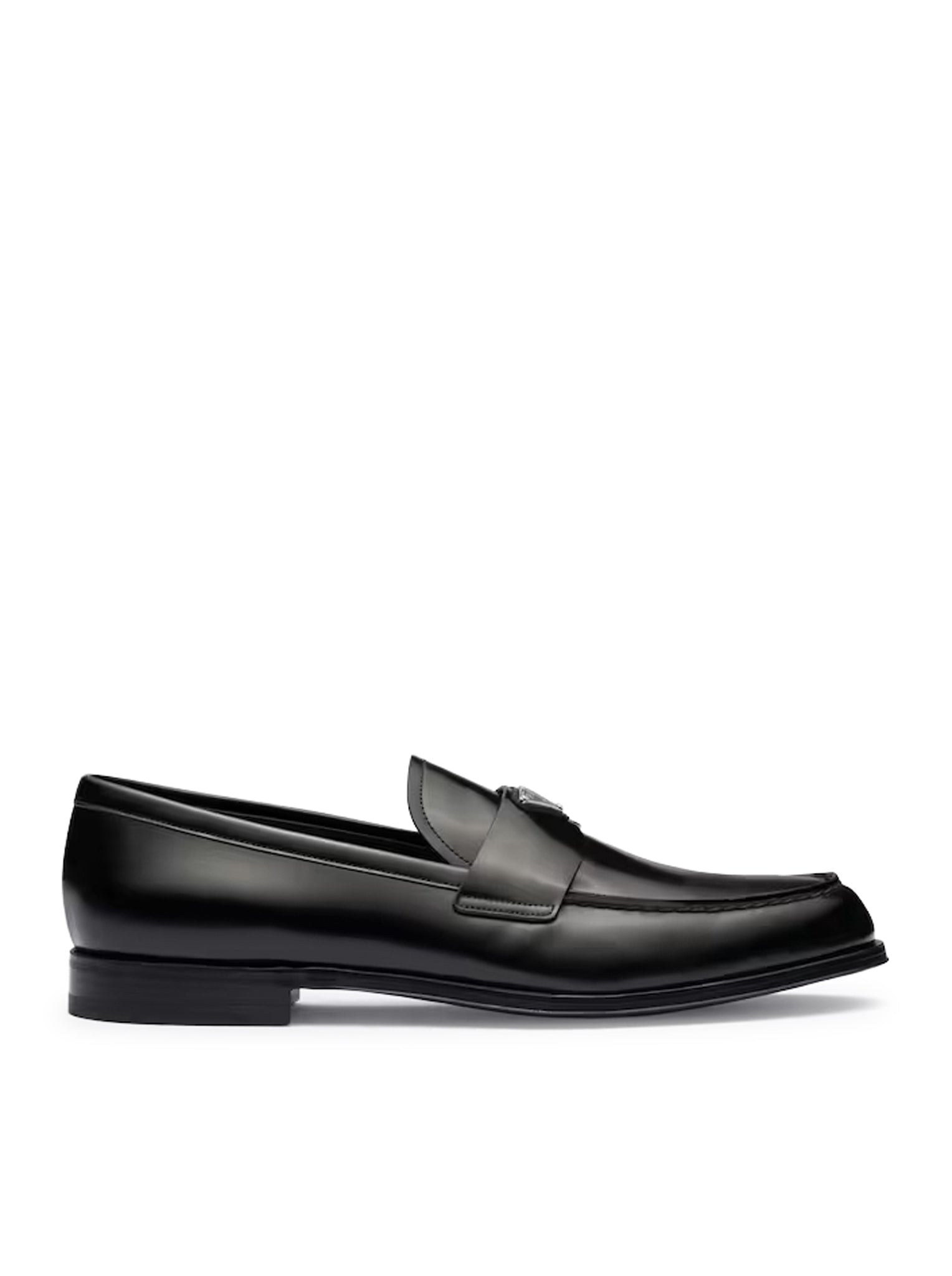 Brushed Leather Loafers Prada оригінал – Купити в Україні – боковий вид