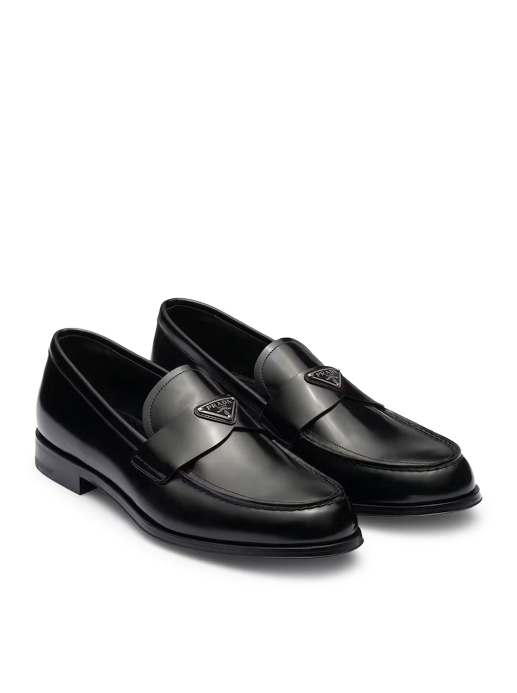 Brushed Leather Loafers Prada оригінал – Купити в Україні – вид ззаду