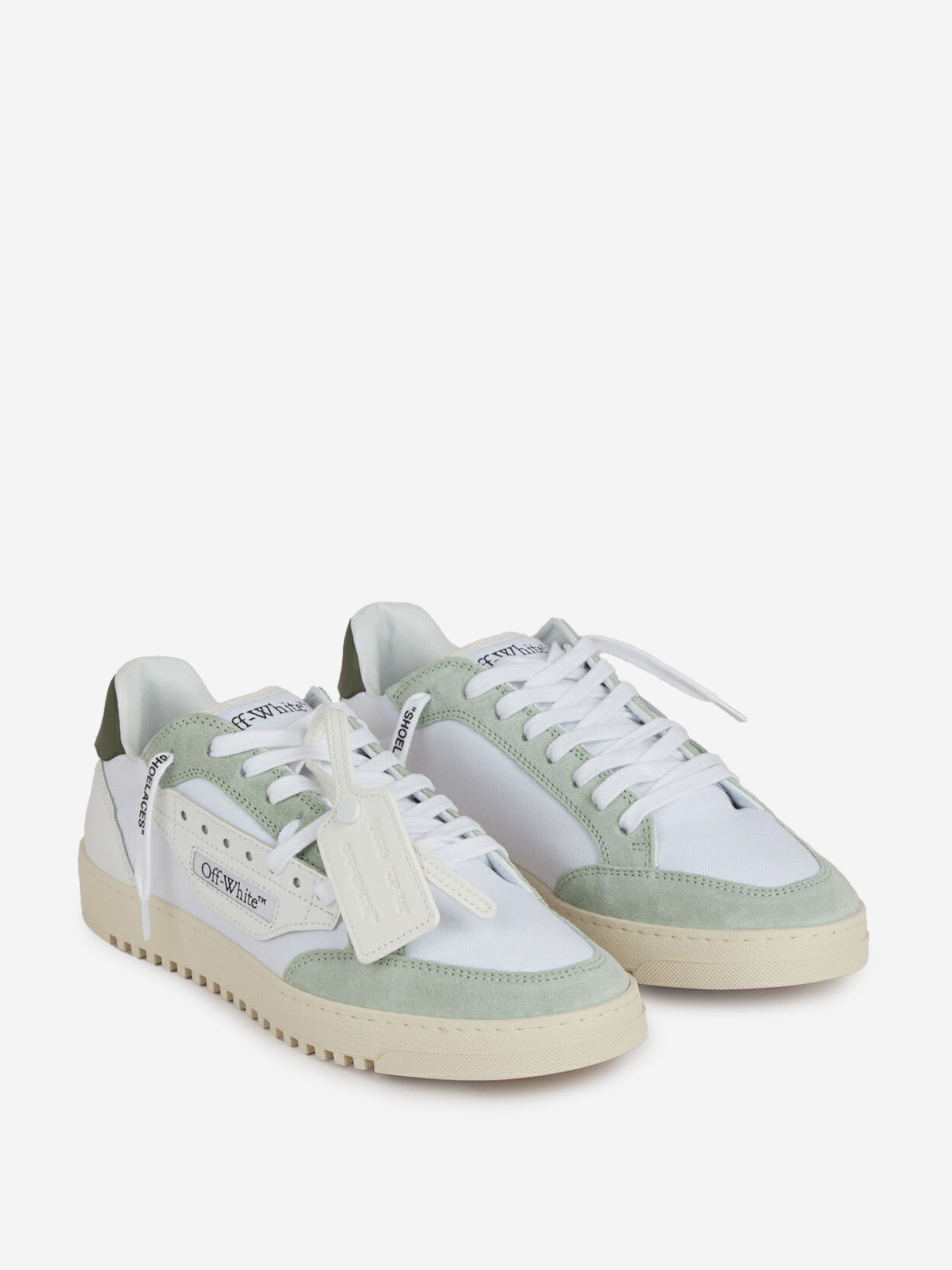 5.0 Leather Sneakers Off-white оригінал – Купити в Україні – вид ззаду