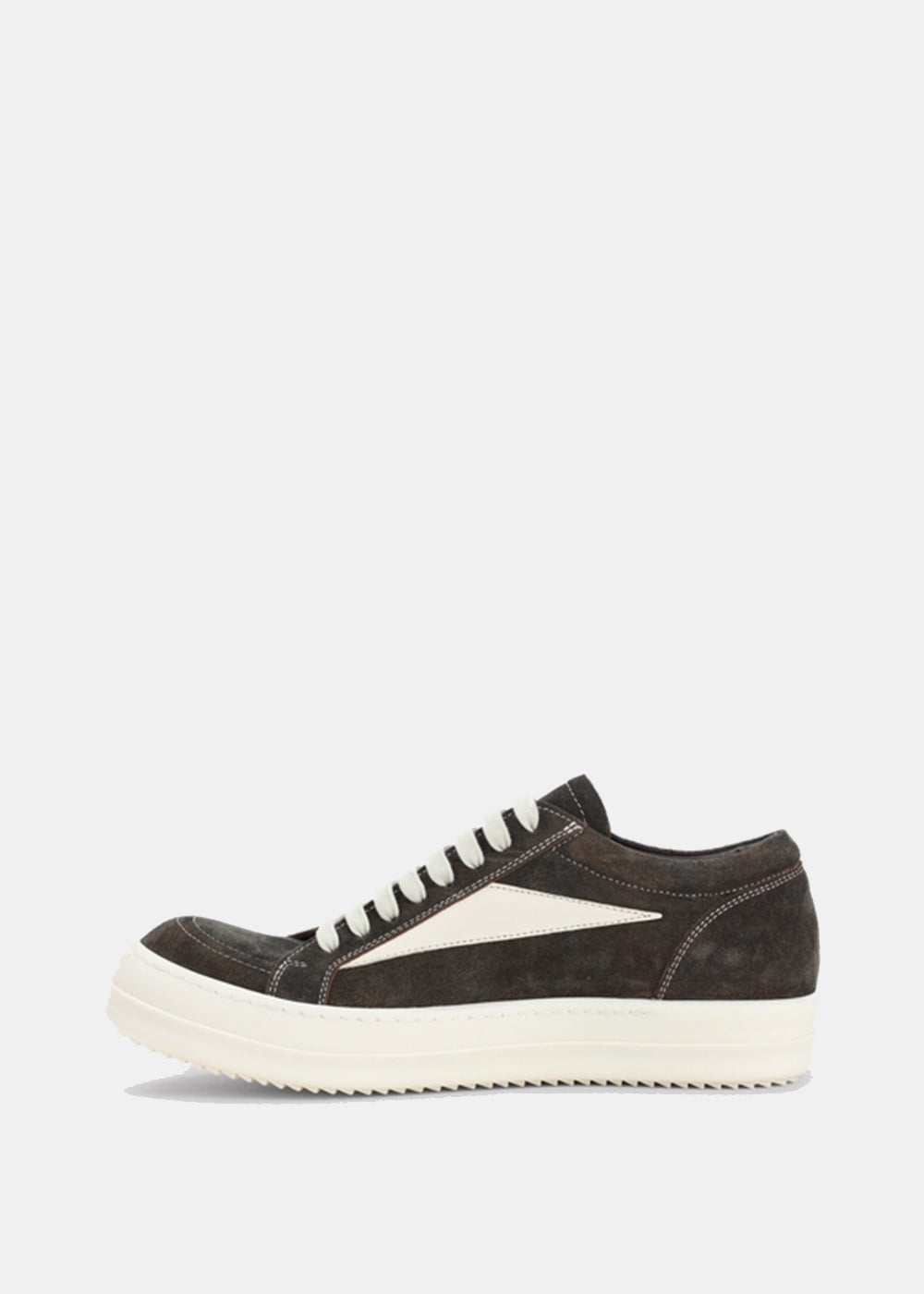 Dark Brown Suede Sneakers Rick owens – Гарантія оригінальності – боковий вид