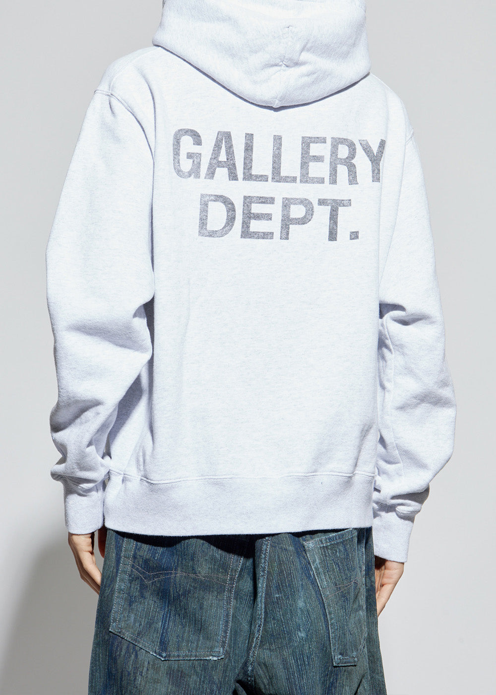 Оригінальна Light Heather Logo-Detail Painted Hoodie Gallery department – збільшений вид