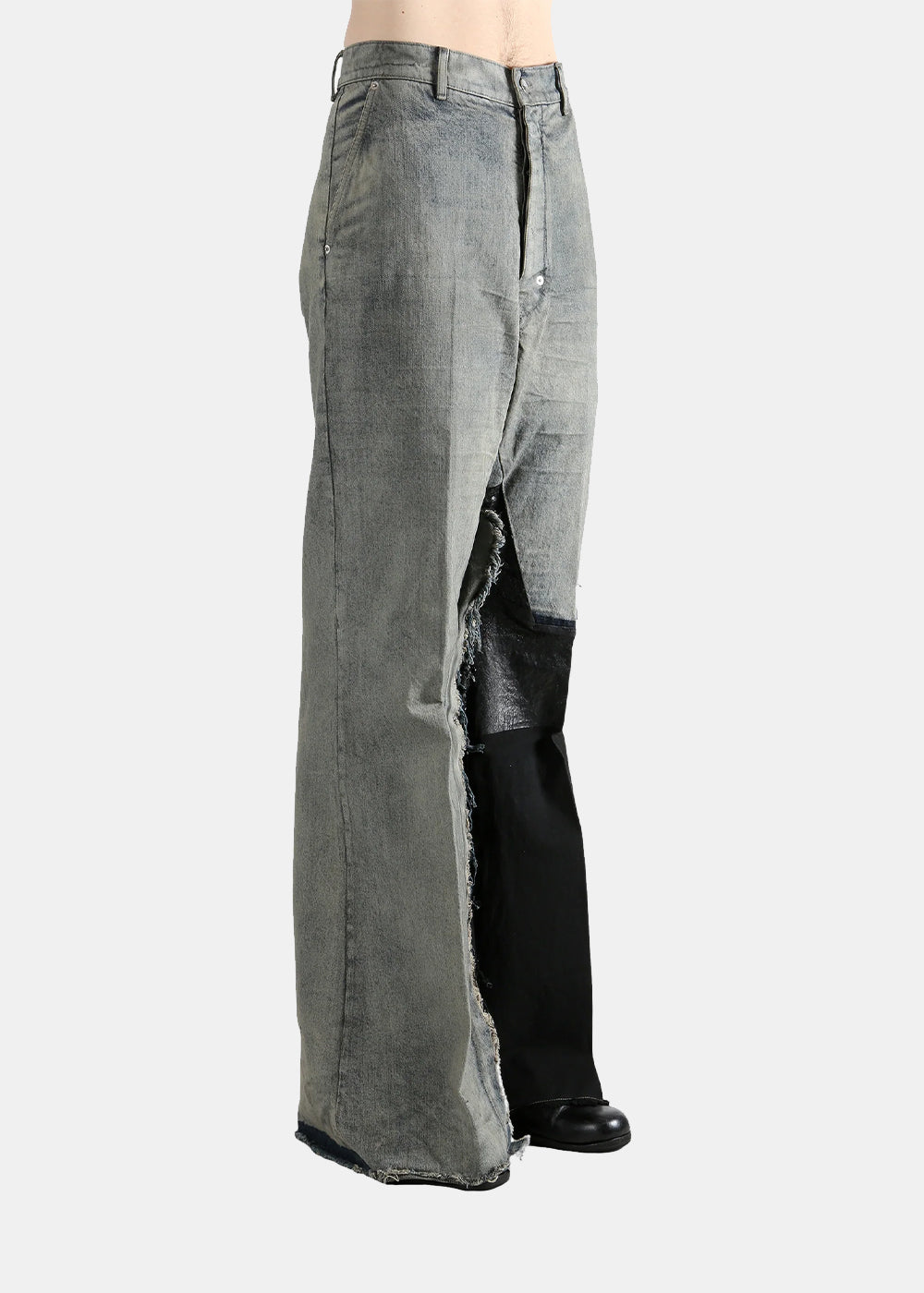 Blue Joris Ripped-Panel Jeans Rick owens – Гарантія оригінальності – детальний вид
