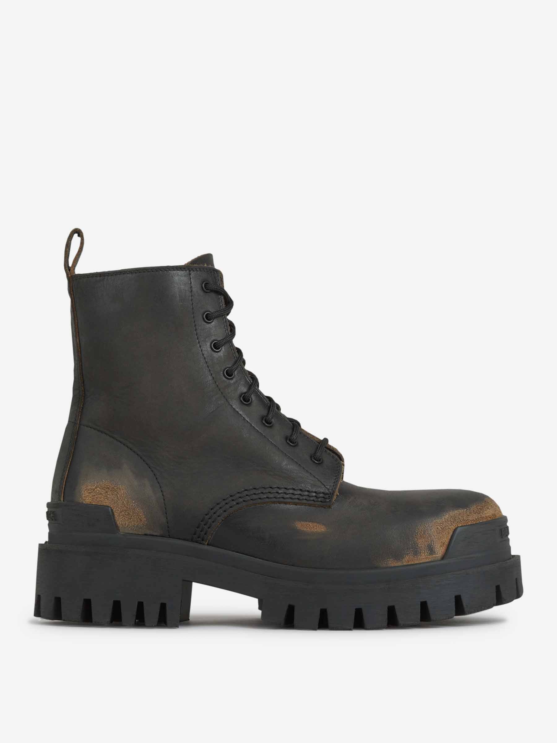 Strike Leather Boots Balenciaga оригінал – Купити в Україні – боковий вид