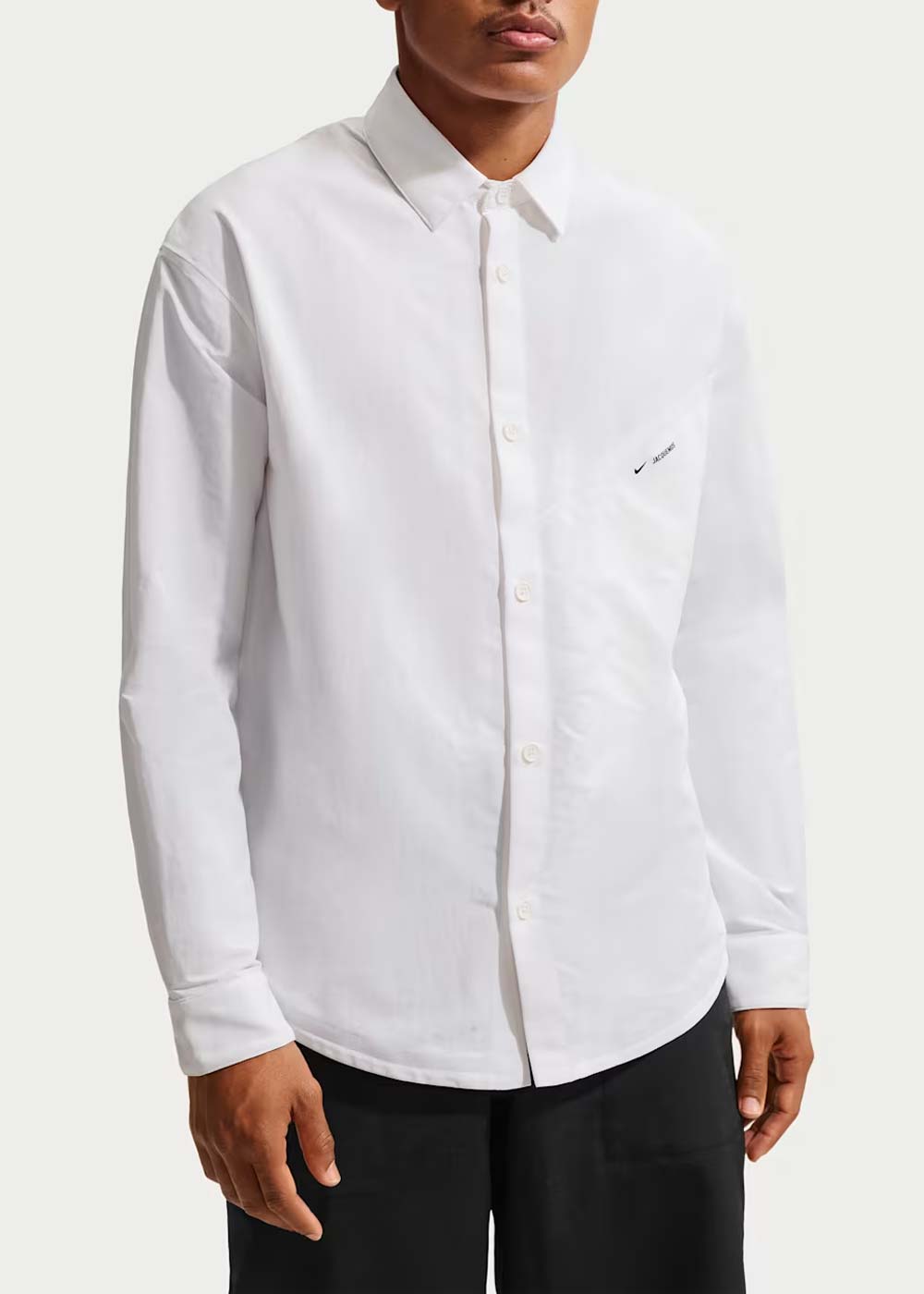Оригінальна White Mens Long-Sleeve Shirt Nike – вид ззаду