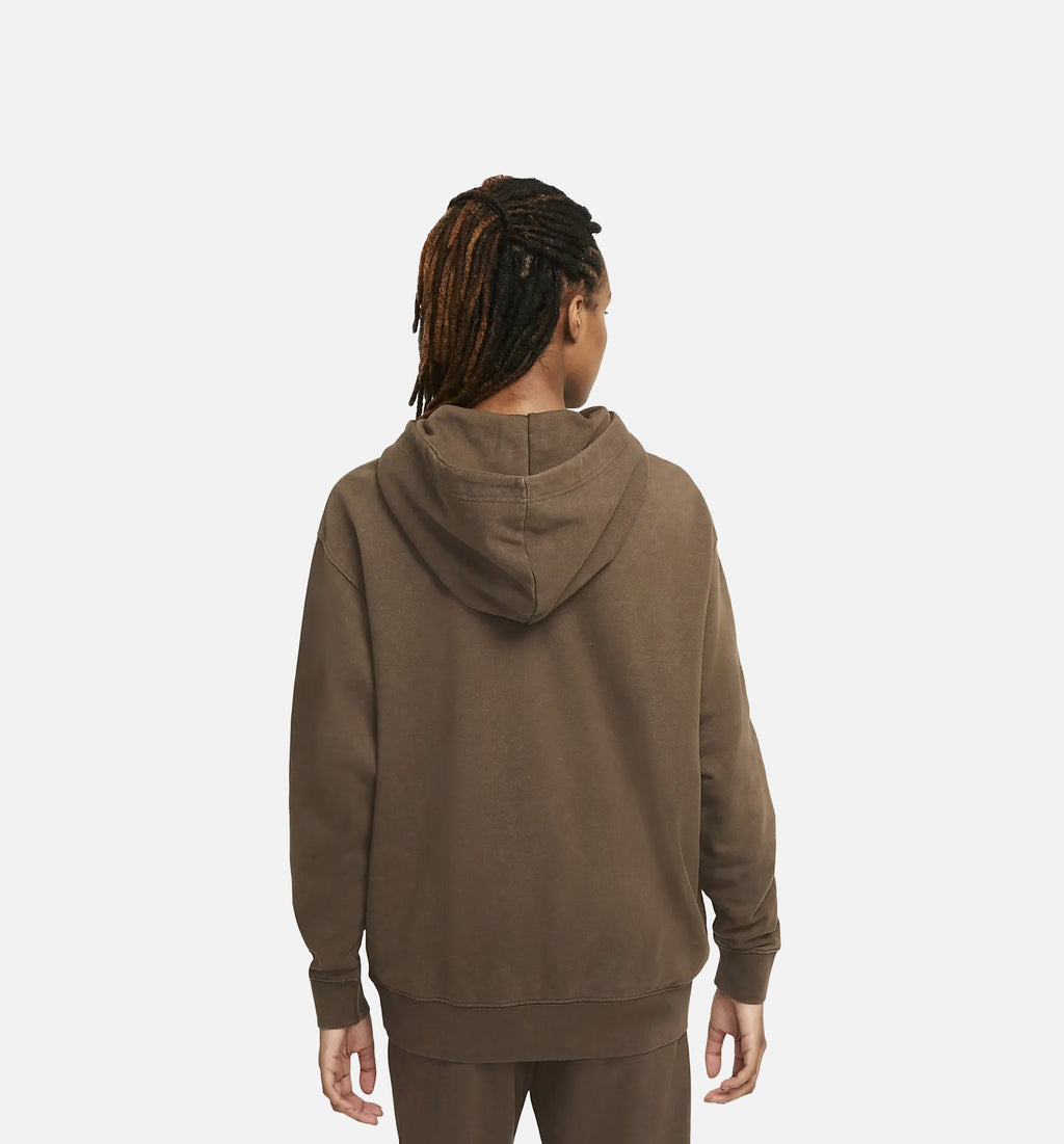 Sportswear Essential Washed Fleece Hoodie Womens Hoodie Nike оригінал – Купити в Україні – вид ззаду