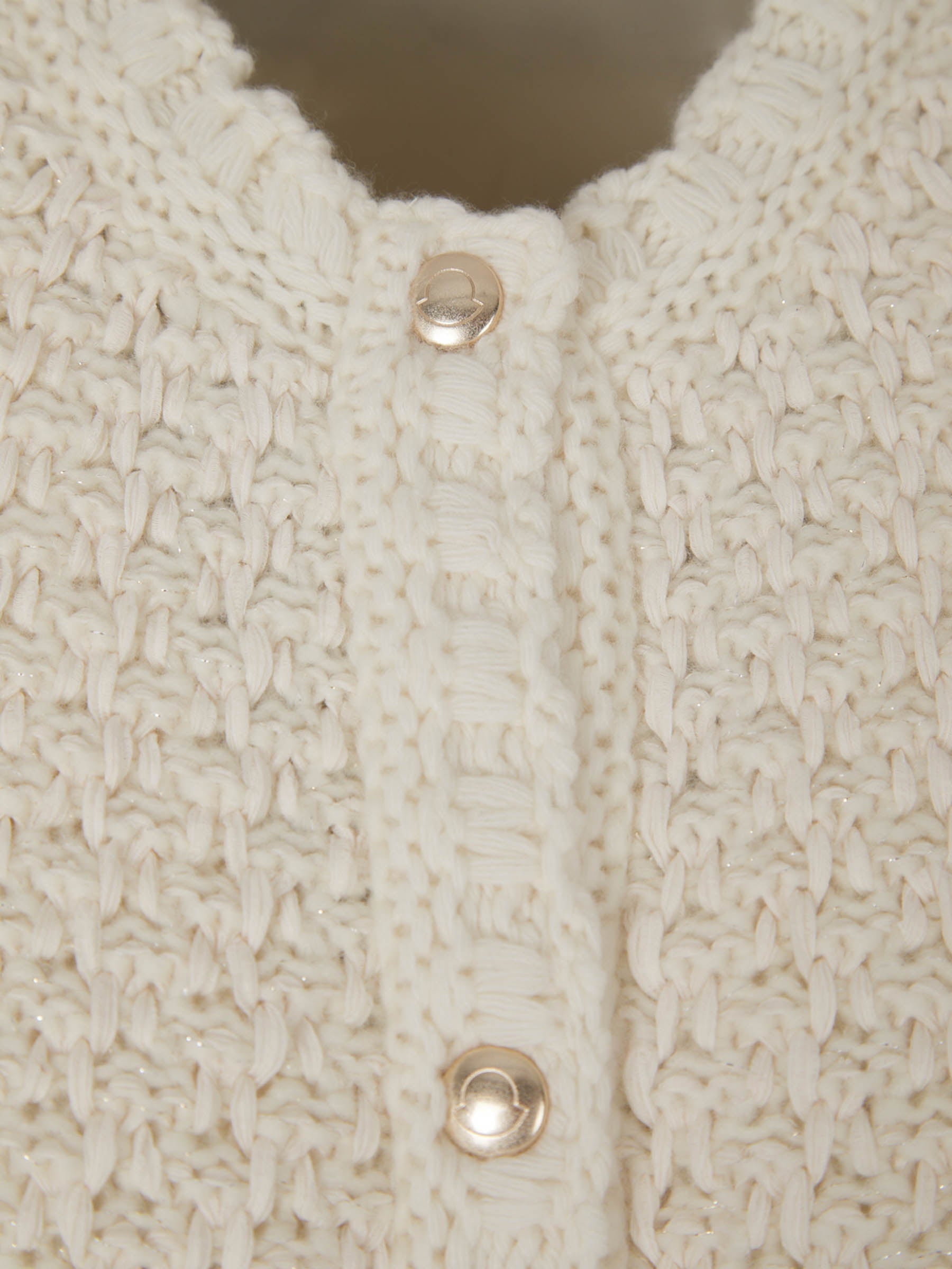 Logo Quilted Cardigan Moncler – Гарантія оригінальності – детальний вид - MONCLER