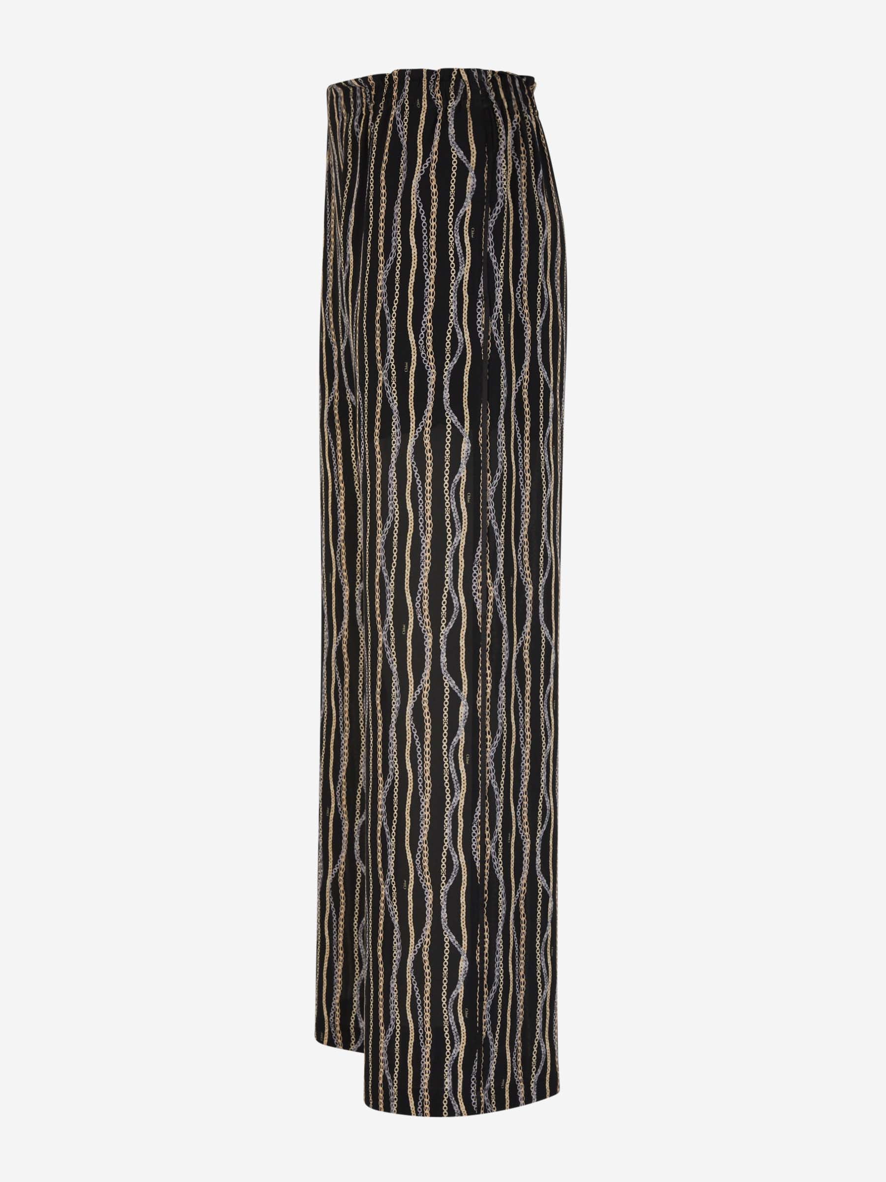 Silk Print Pants Chloe – Гарантія оригінальності – вид ззаду