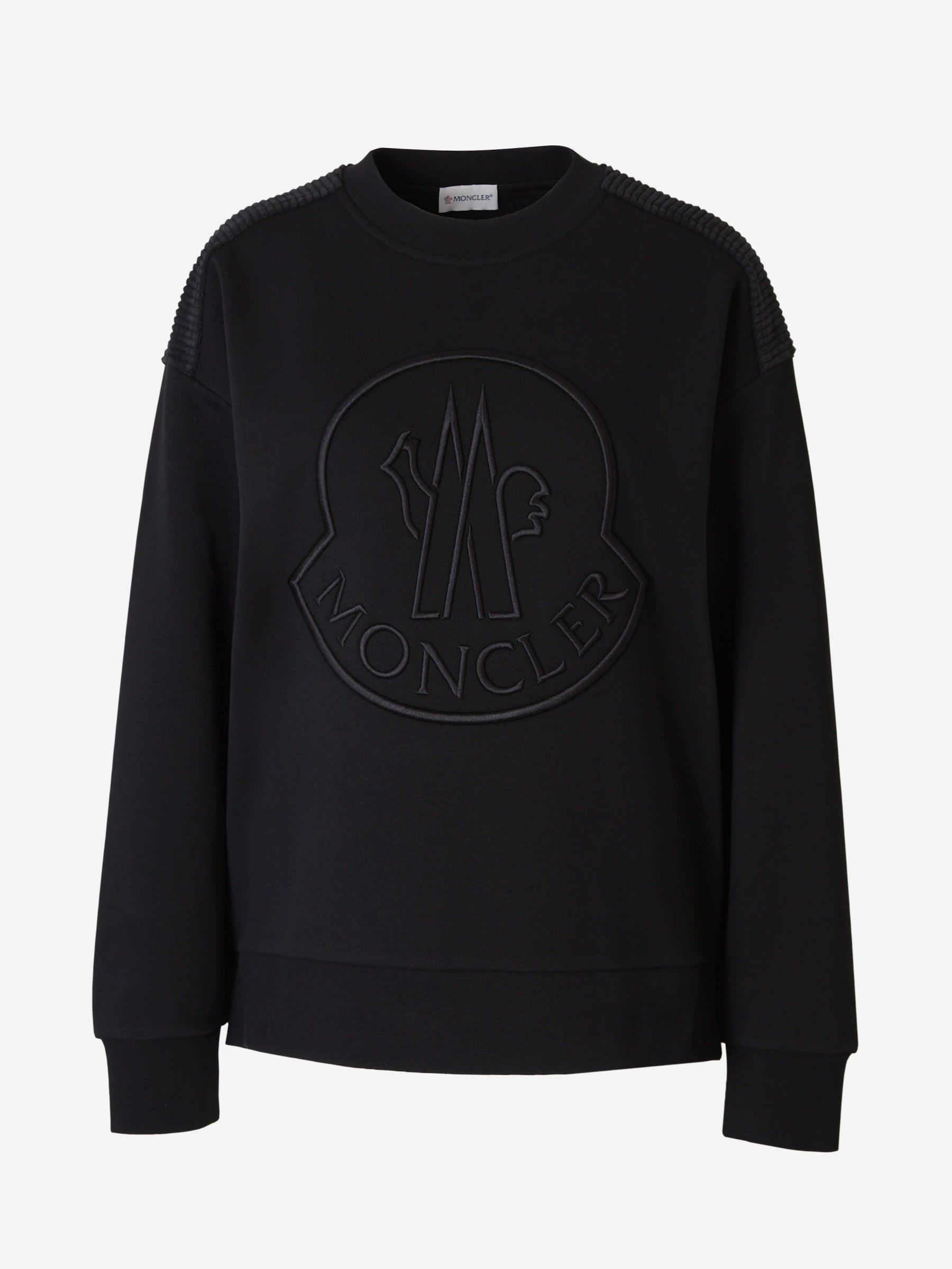 Logo Cotton Sweatshirt Moncler – Гарантія оригінальності – боковий вид