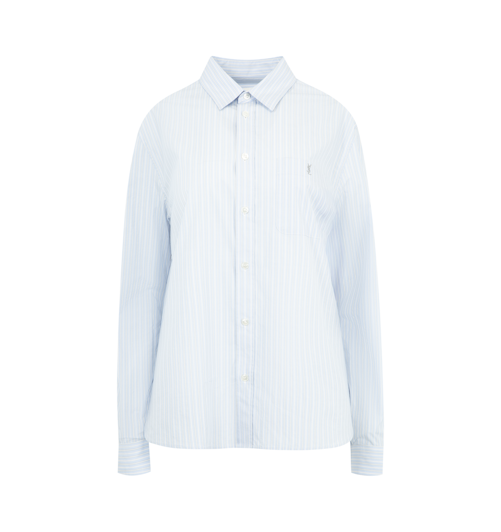 Striped Cotton Poplin Shirt Saint laurent оригінал – Купити в Україні – боковий вид