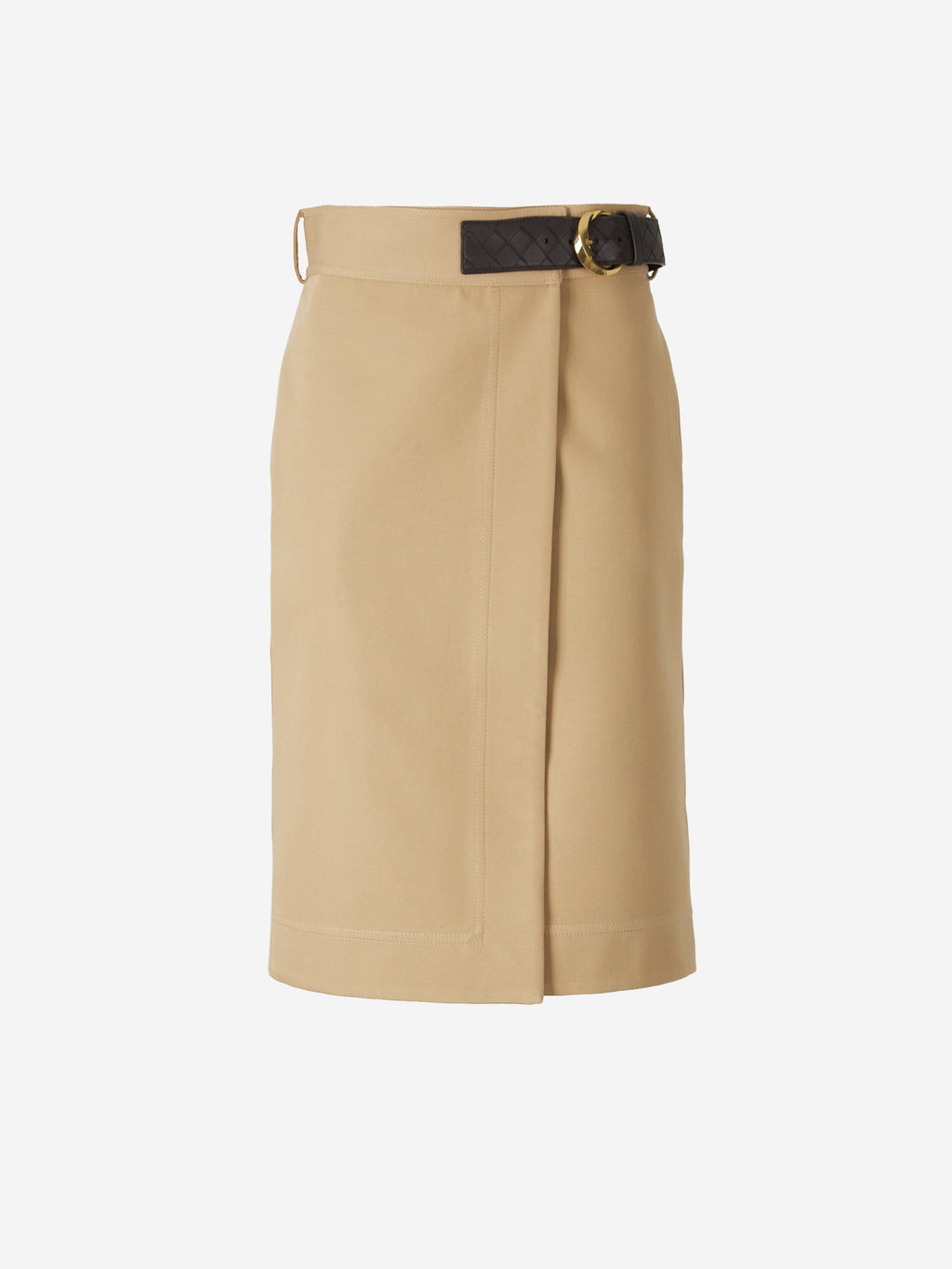 Canvas MIDI Skirt Bottega veneta оригінал – Купити в Україні – боковий вид