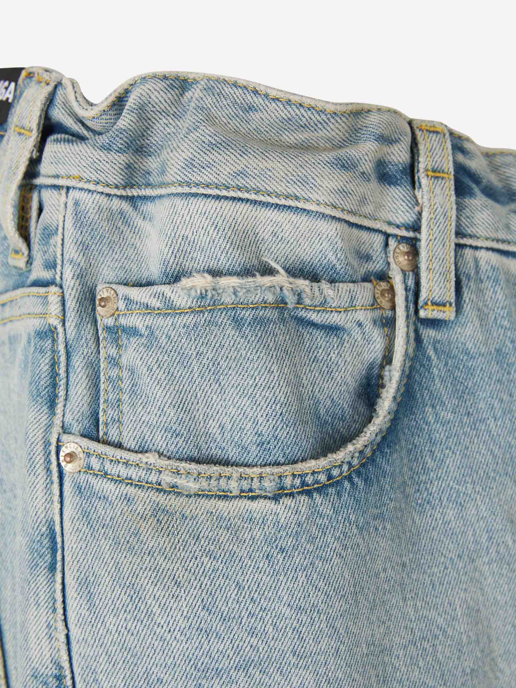 Two-Tone Overseize Fit Jeans Balenciaga – Гарантія оригінальності – збільшений вид - BALENCIAGA
