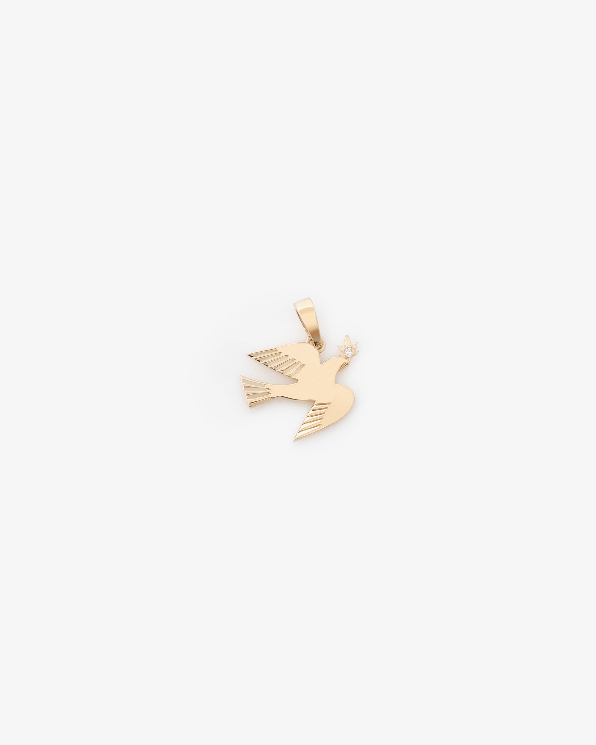 Оригінальна 14kt Gold Dove Pendant Aime leon dore – вид ззаду