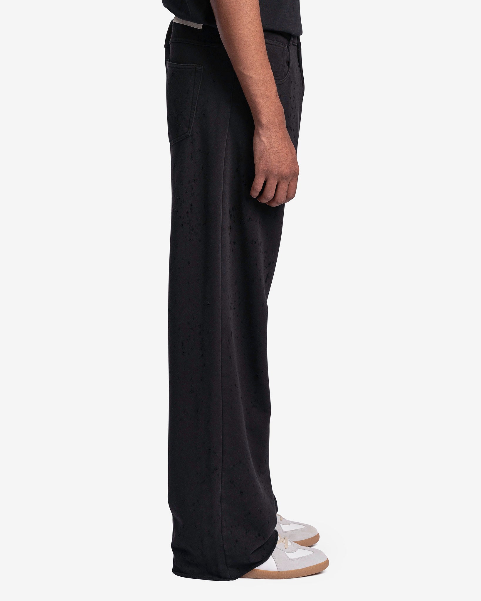 Оригінальна 5 Pocket Pants In Black Maison margiela – вид ззаду