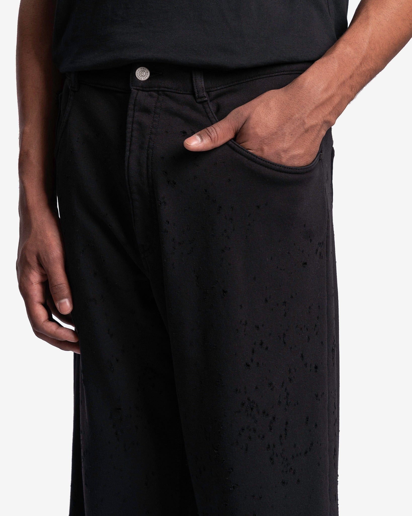 Оригінальна 5 Pocket Pants In Black Maison margiela – збільшений вид