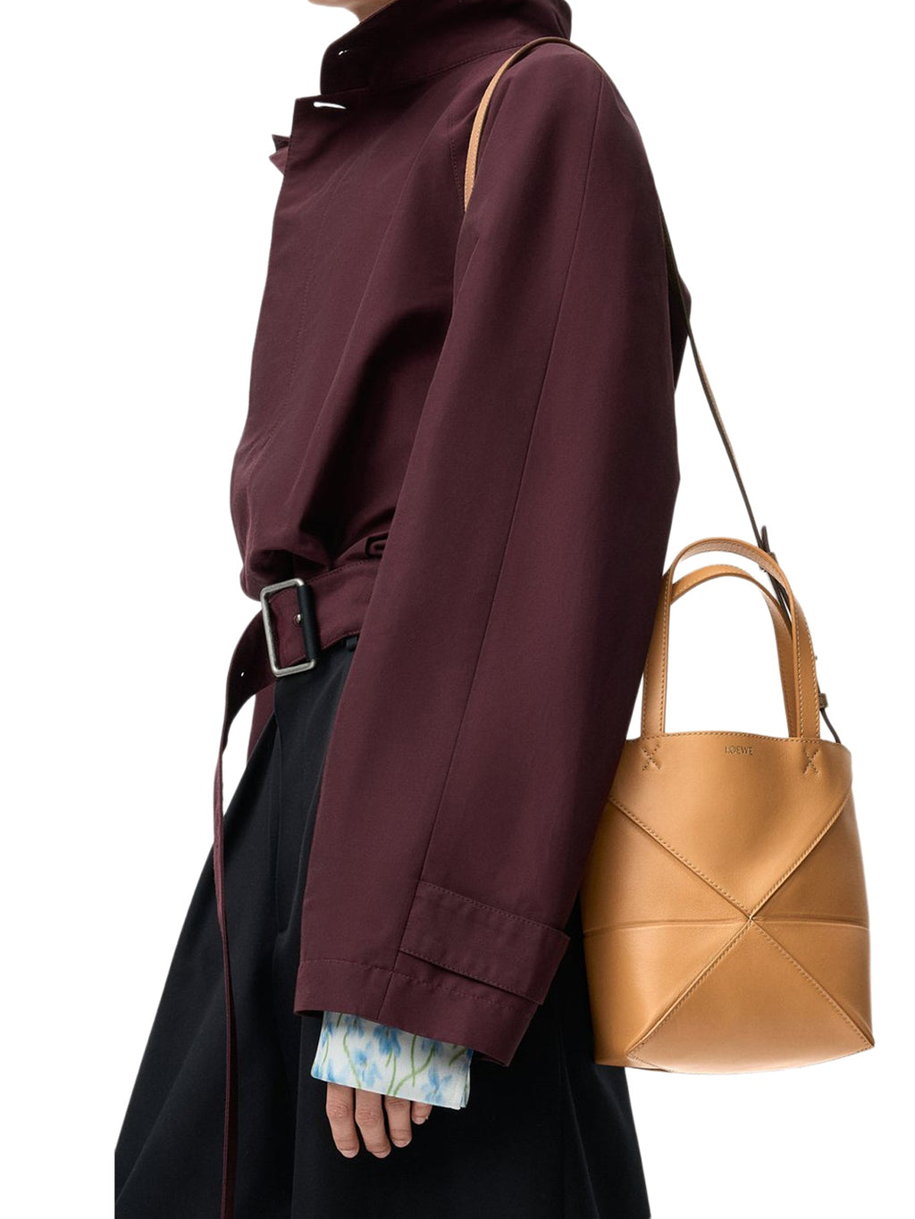 Puzzle Fold Tote Bag In Polished Calfskin Loewe оригінал – Купити в Україні – вид ззаду